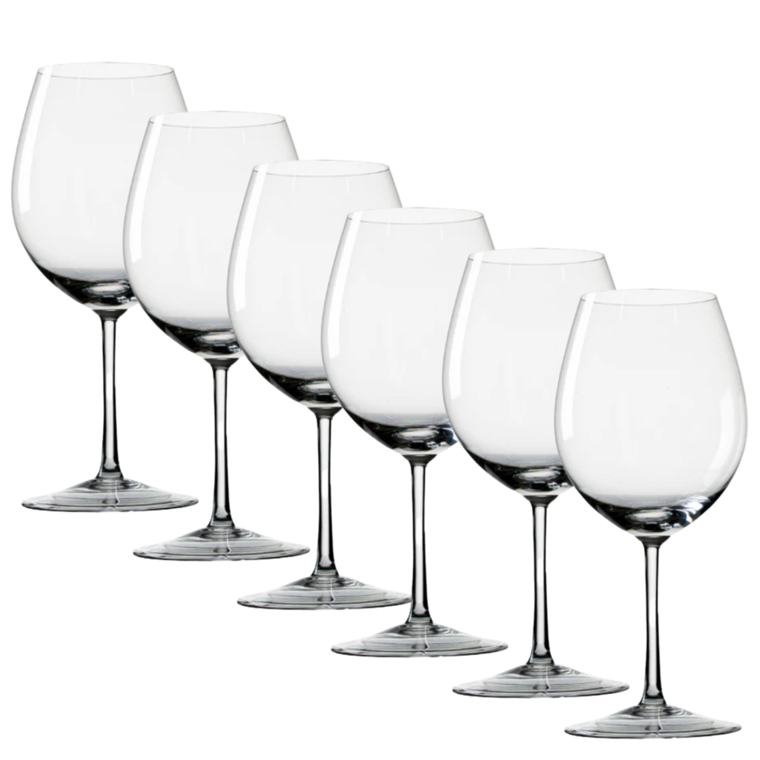 Jogo de 6 Taças de Cristal Cabernet para Vinho Mozart Crystal By Frederico Strauss - 705ml - Concerto