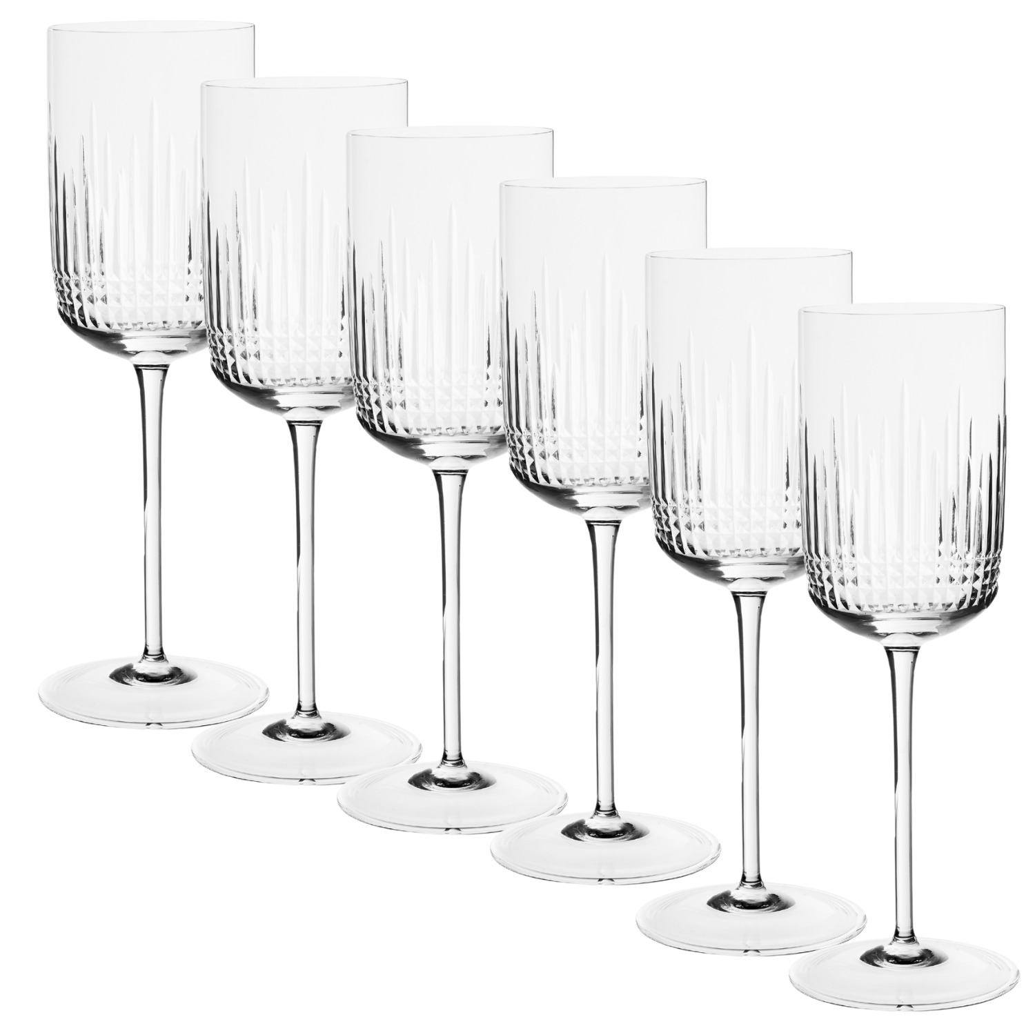 Jogo de 6 Taças de Cristal para Água Mozart Crystal By Frederico Strauss - 400 ml - Lumen