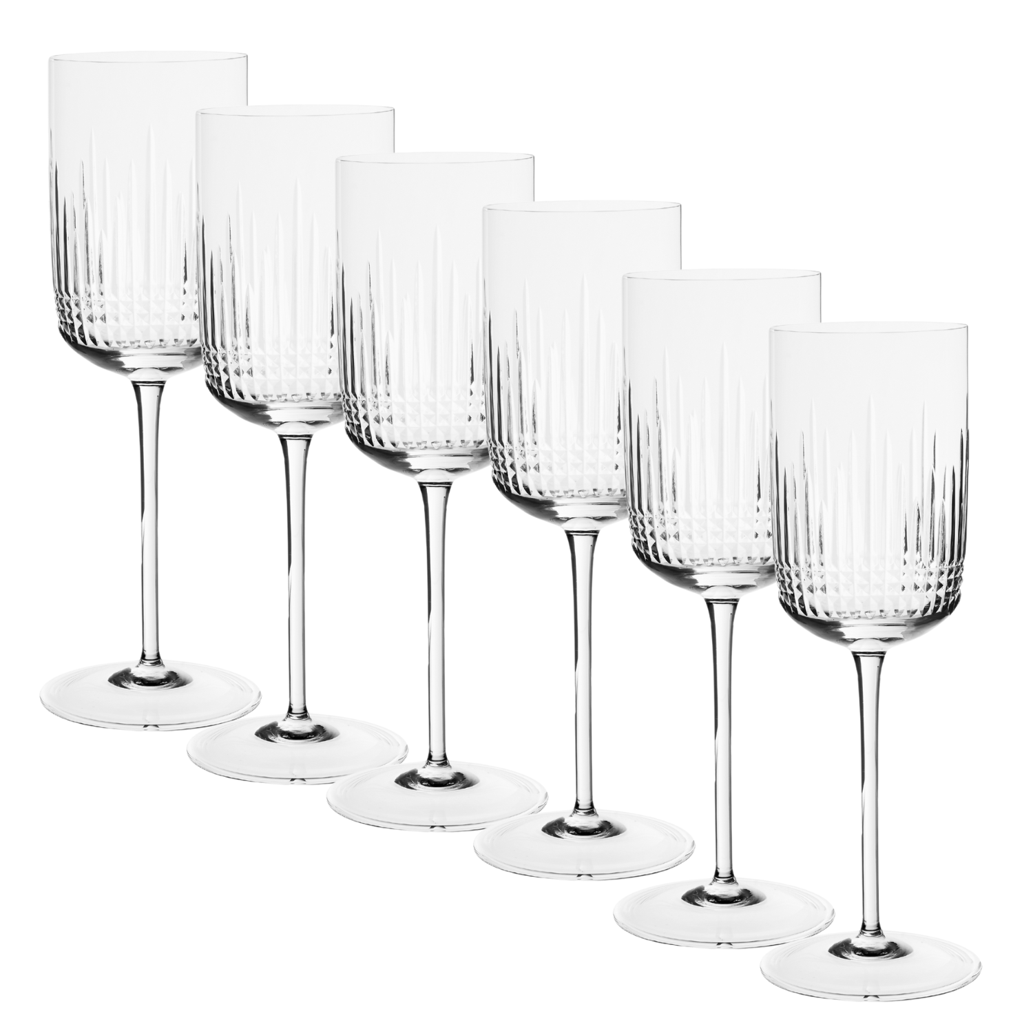 Jogo de 6 Taças de Cristal para Vinho Tinto Mozart Crystal By Frederico Strauss - 375 ml - Lumen