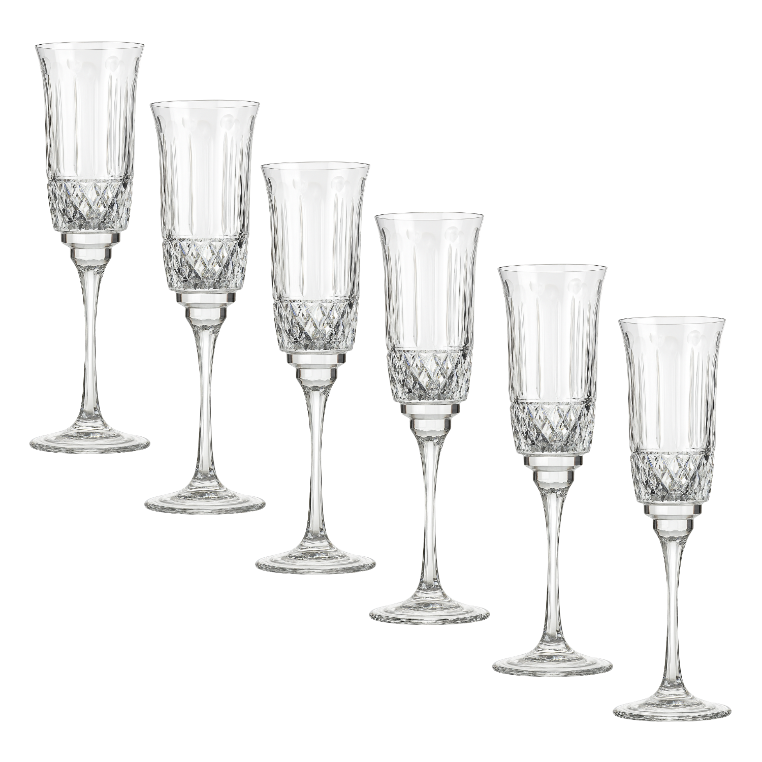 Jogo de 6 Taças de Cristal para Champagne Mozart Crystal By Frederico Strauss - 190ml - Sonata 69