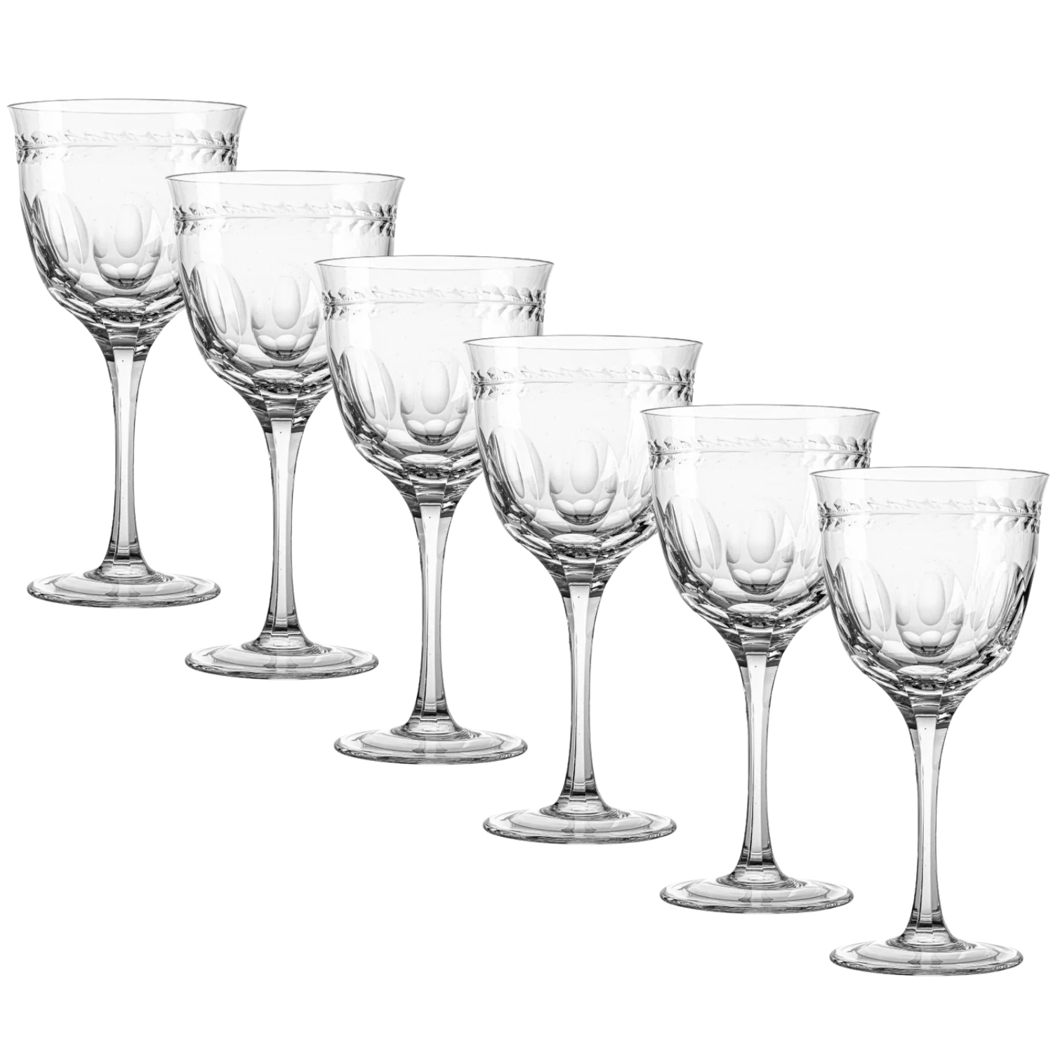 Jogo de 6 Taças de Cristal para Água Mozart Crystal By Frederico Strauss - 400ml - Sonata 17