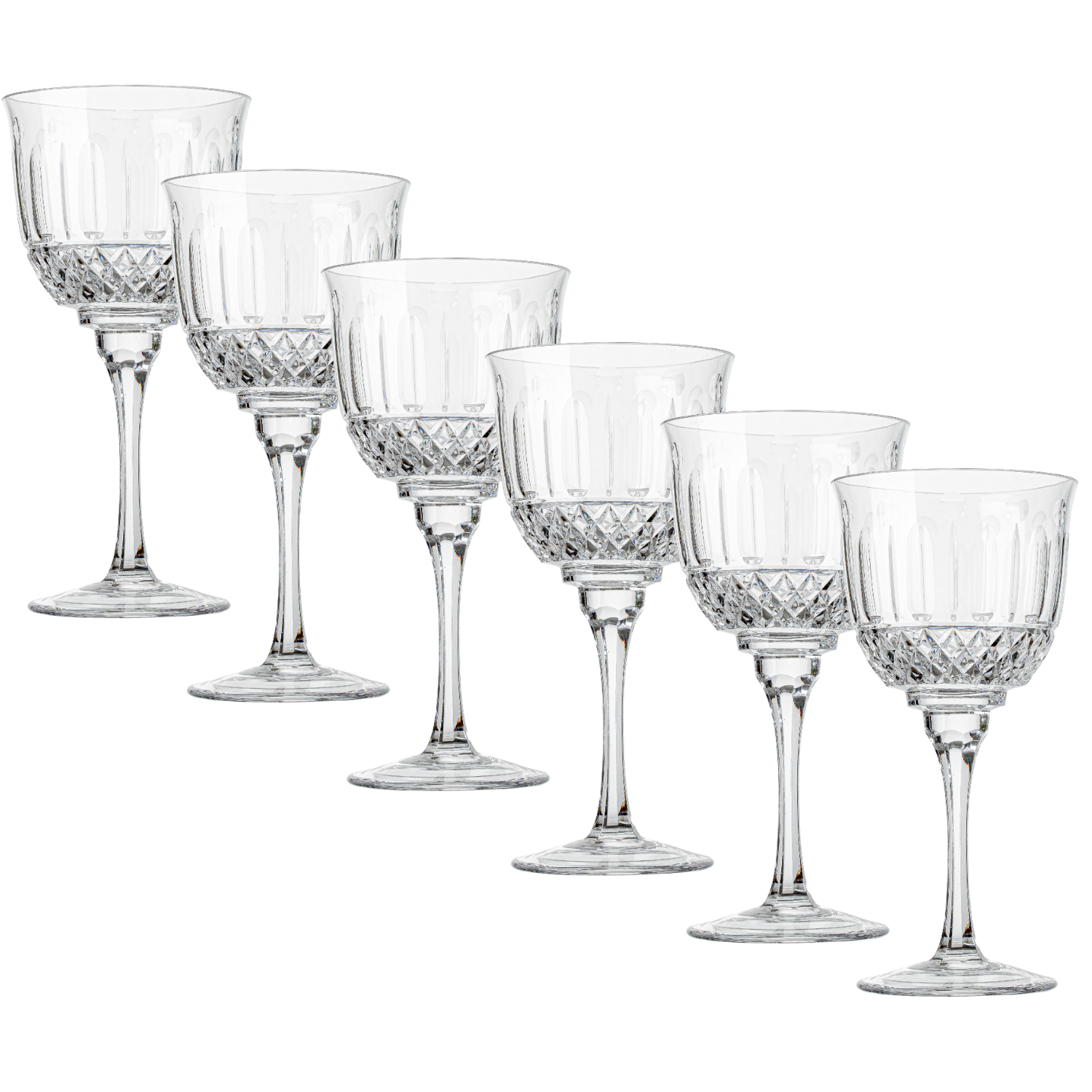 Jogo de 6 Taças de Cristal para Água Mozart Crystal By Frederico Strauss - 400ml - Sonata 69