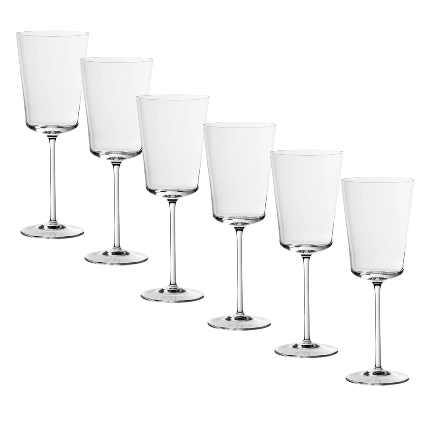 Jogo de 6 Taças de Cristal para Água Mozart Crystal By Frederico Strauss - 410ml - Casa de Bragança Liso
