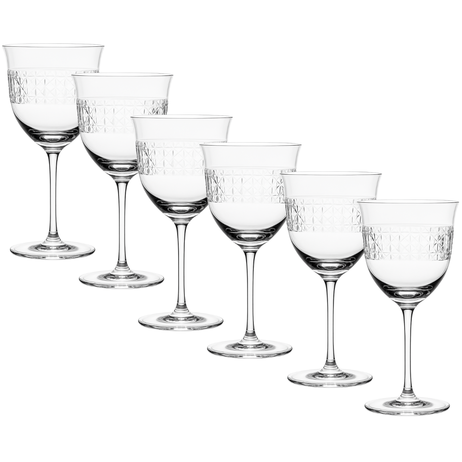 Jogo de 6 Taças de Cristal para Água Mozart Crystal By Frederico Strauss - 400ml - Florianópolis 95
