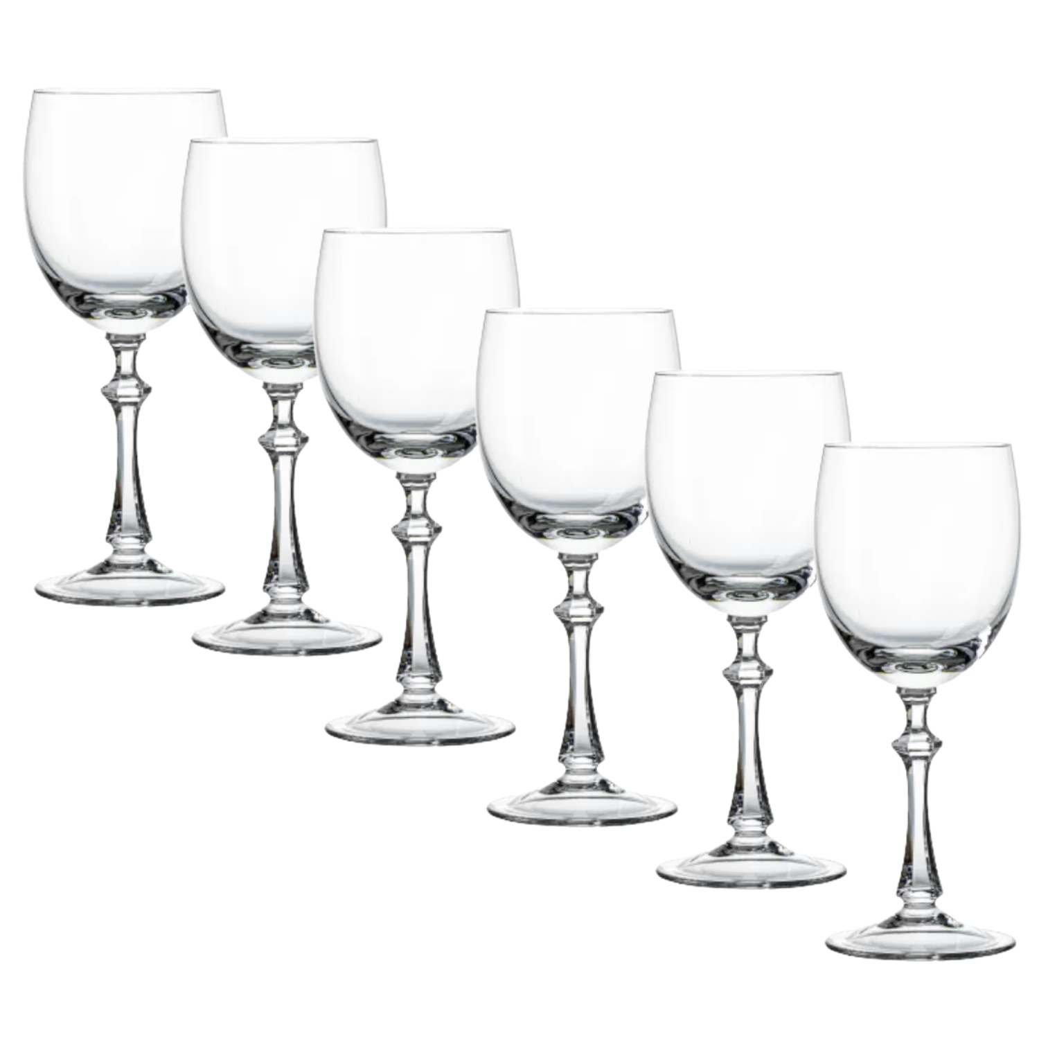 Jogo de 6 Taças de Cristal para Água Mozart Crystal By Frederico Strauss - 480ml - Réquiem Liso