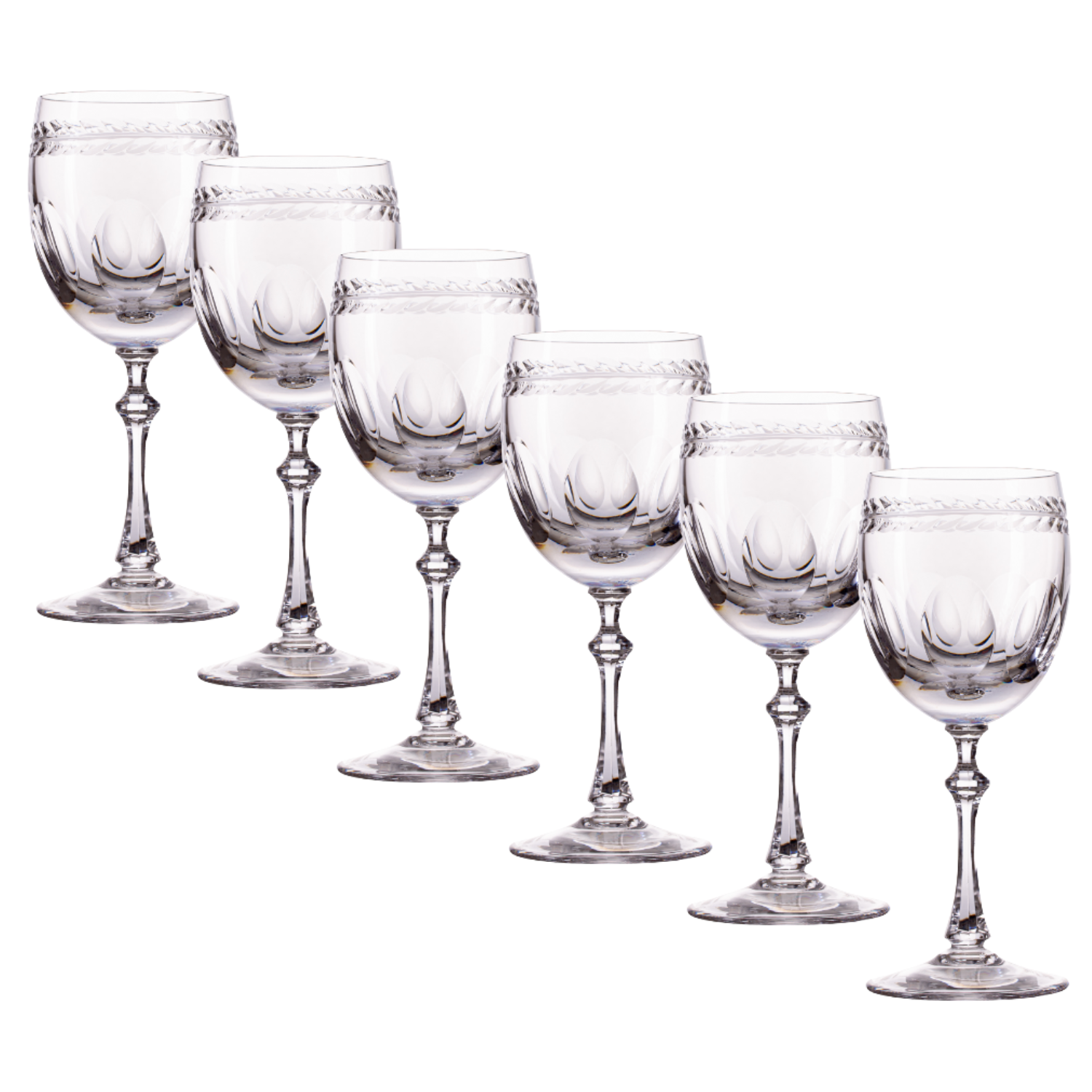 Jogo de 6 Taças de Cristal para Água Mozart Crystal By Frederico Strauss - 480ml - Réquiem 17