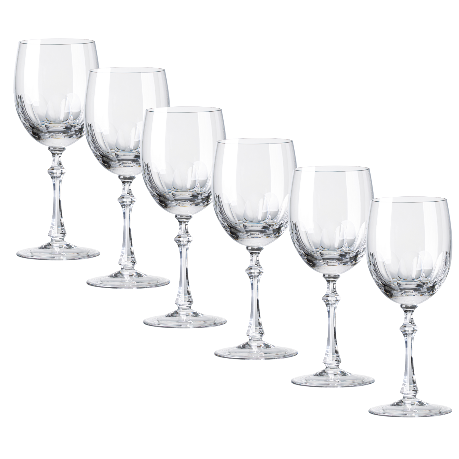 Jogo de 6 Taças de Cristal para Água Mozart Crystal By Frederico Strauss - 480ml - Réquiem 65