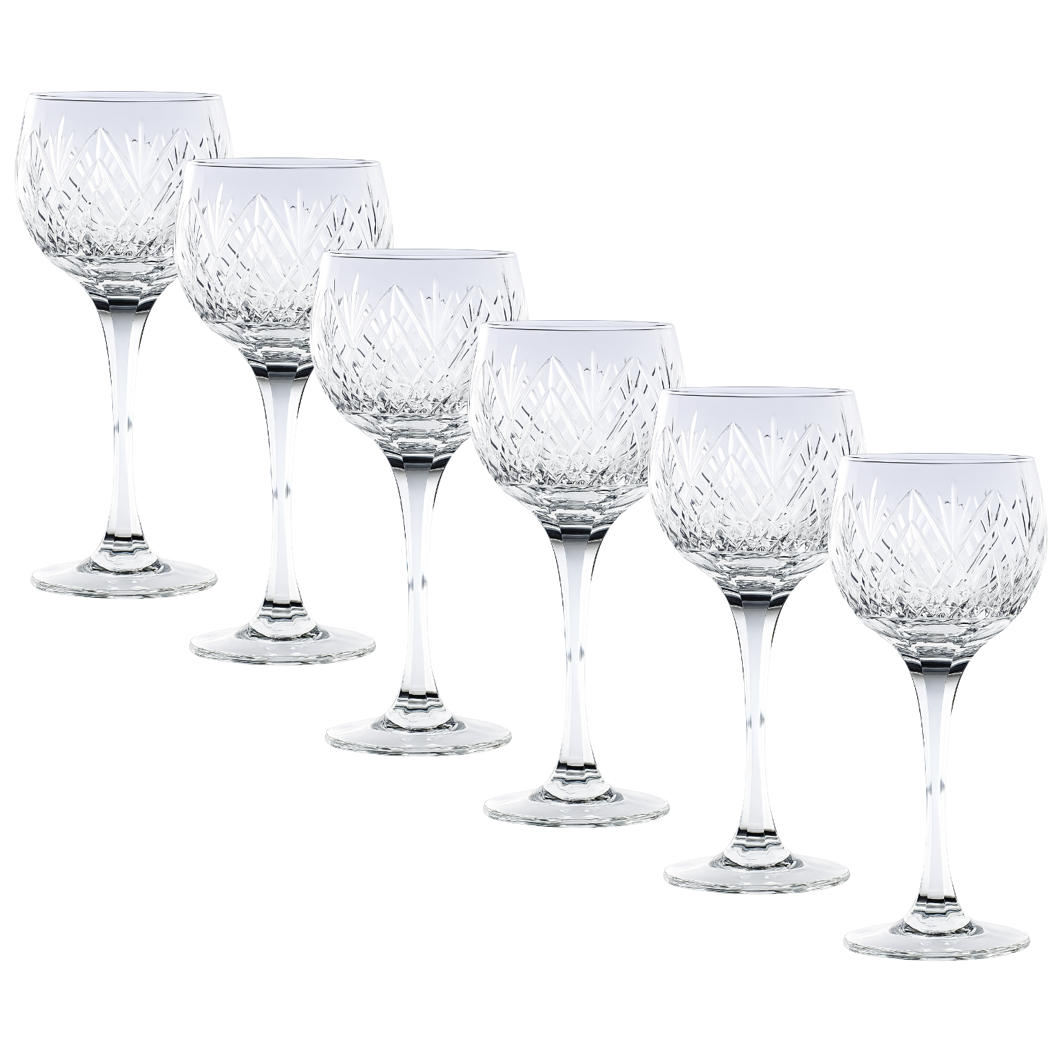 Jogo de 6 Taças de Cristal para Água Mozart Crystal By Frederico Strauss - 330ml - Giovanni 46