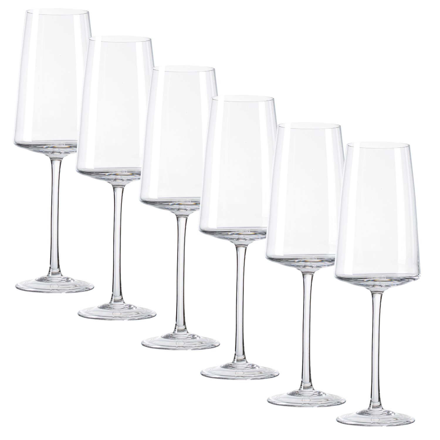 Jogo de 6 Taças de Cristal para Espumante Mozart Crystal By Frederico Strauss - 350ml -  Amaité Praia
