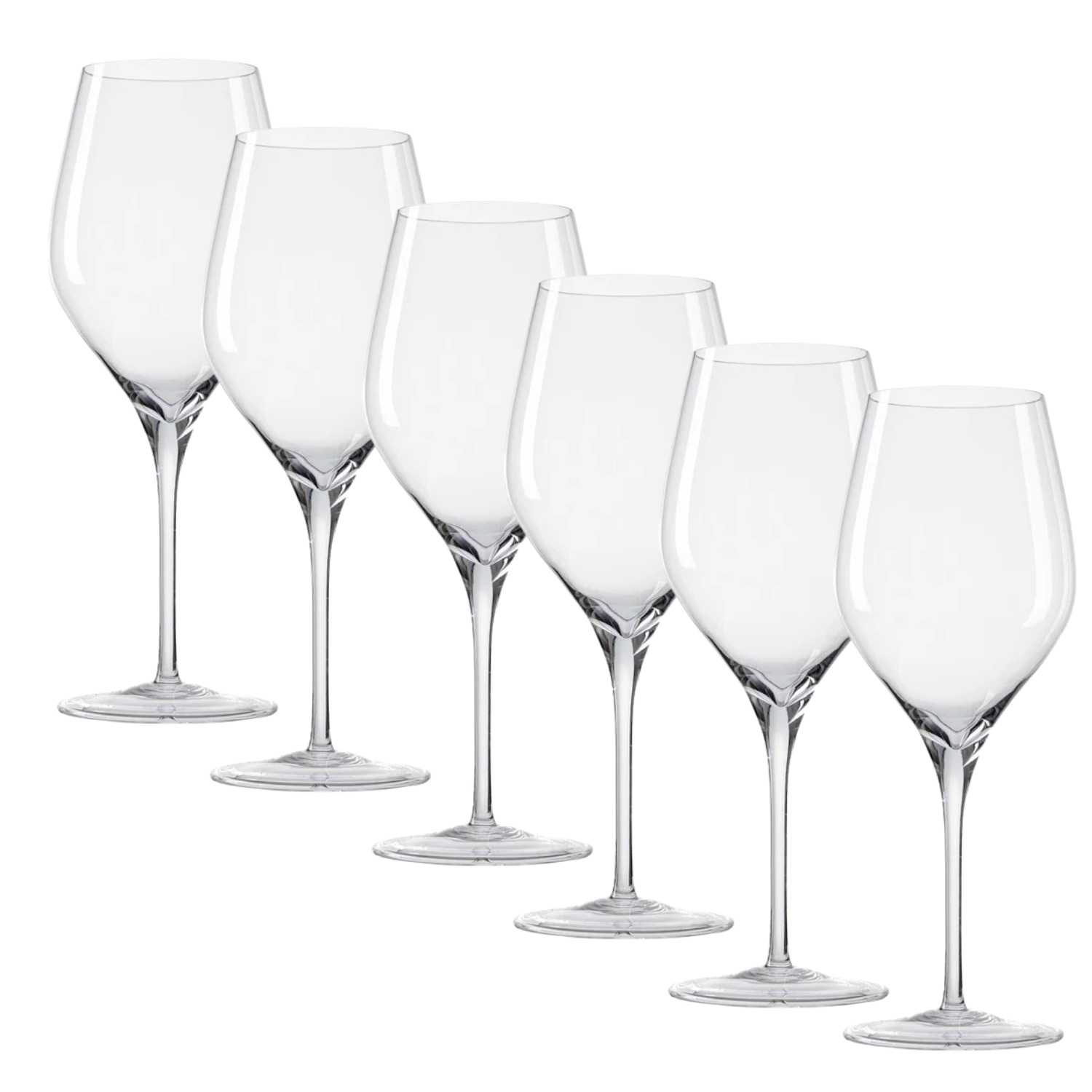Jogo de 6 Taças de Cristal Bento Gonçalves para Vinho Mozart Crystal By Frederico Strauss - 550ml - Concerto