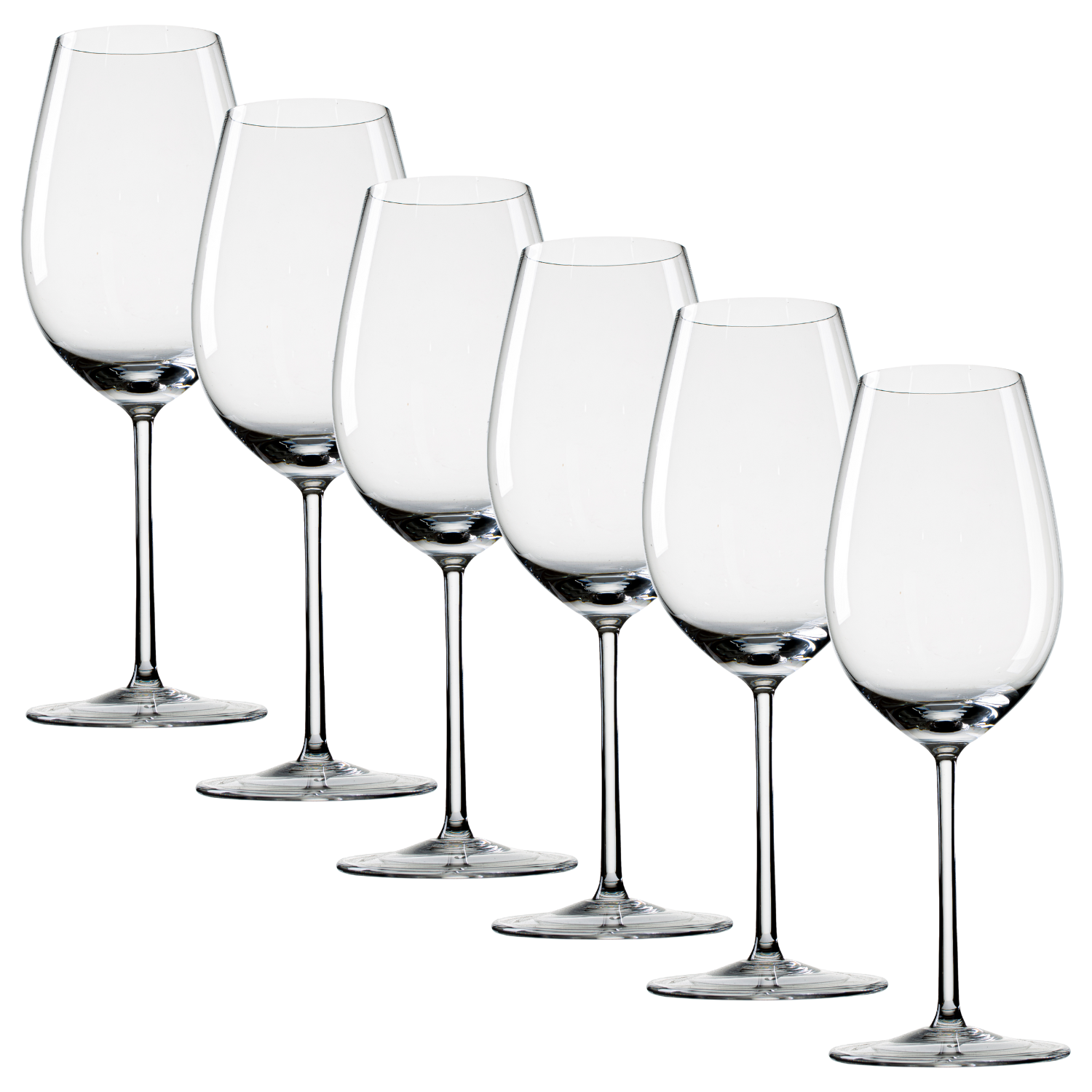 Jogo de 6 Taças de Cristal Bordeaux Grand Cru para Vinho Mozart Crystal By Frederico Strauss - 690ml - Sinfonia