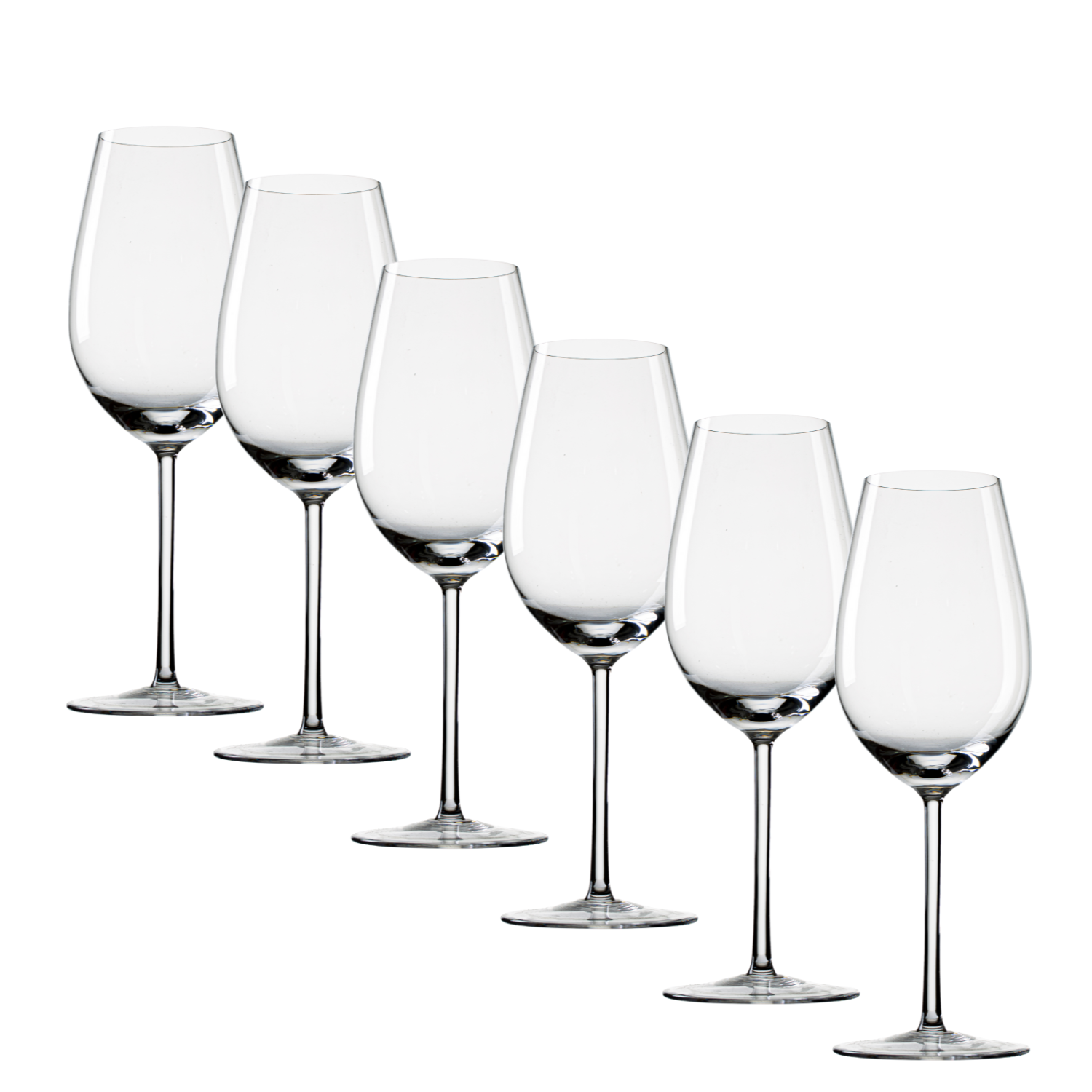 Jogo de 6 Taças de Cristal Brunello Di Montalcino para Vinho Mozart Crystal By Frederico Strauss - 540ml - Sinfonia