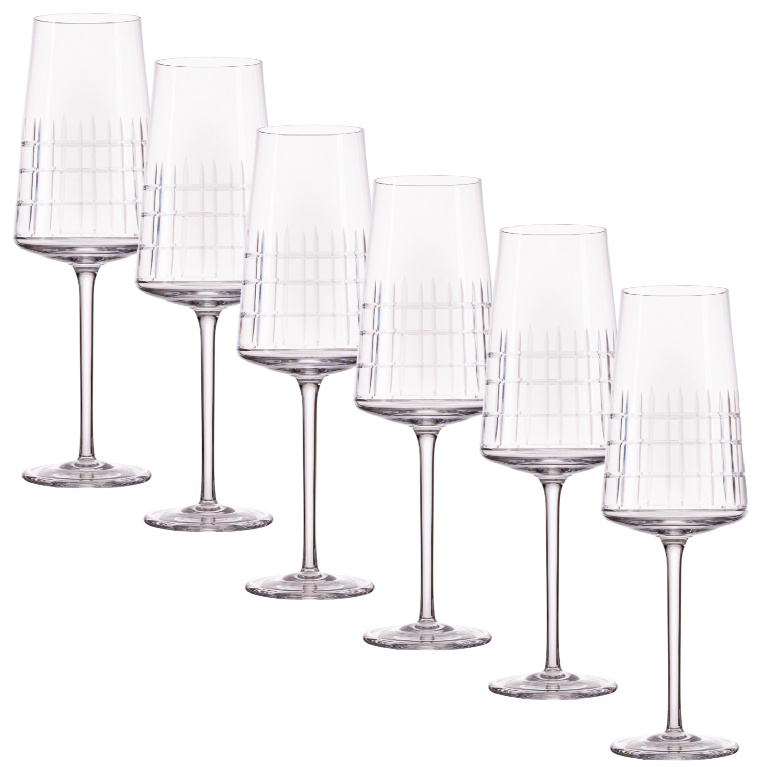 Jogo de 6 Taças de Cristal para Espumante Mozart Crystal By Frederico Strauss - 350ml - Amaité Deluxe