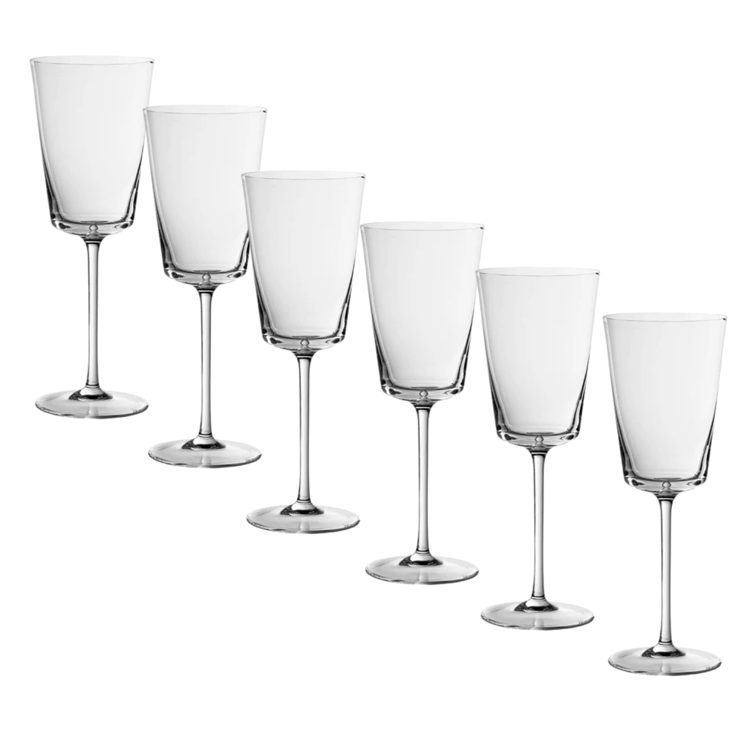 Jogo de 6 Taças de Cristal para Vinho Tinto Mozart Crystal By Frederico Strauss - 340ml - Casa de Bragança Liso