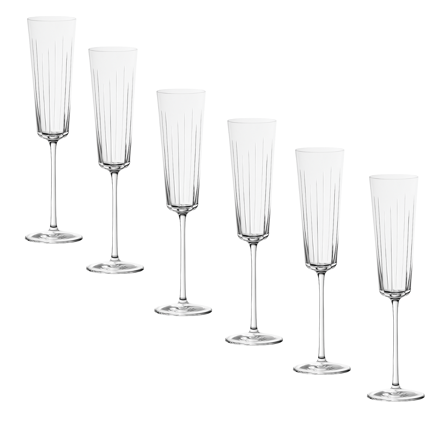 Jogo de 6 Taças de Cristal Vivaldi para Champagne Mozart Crystal By Frederico Strauss - 230ml - Casa de Bragança 11