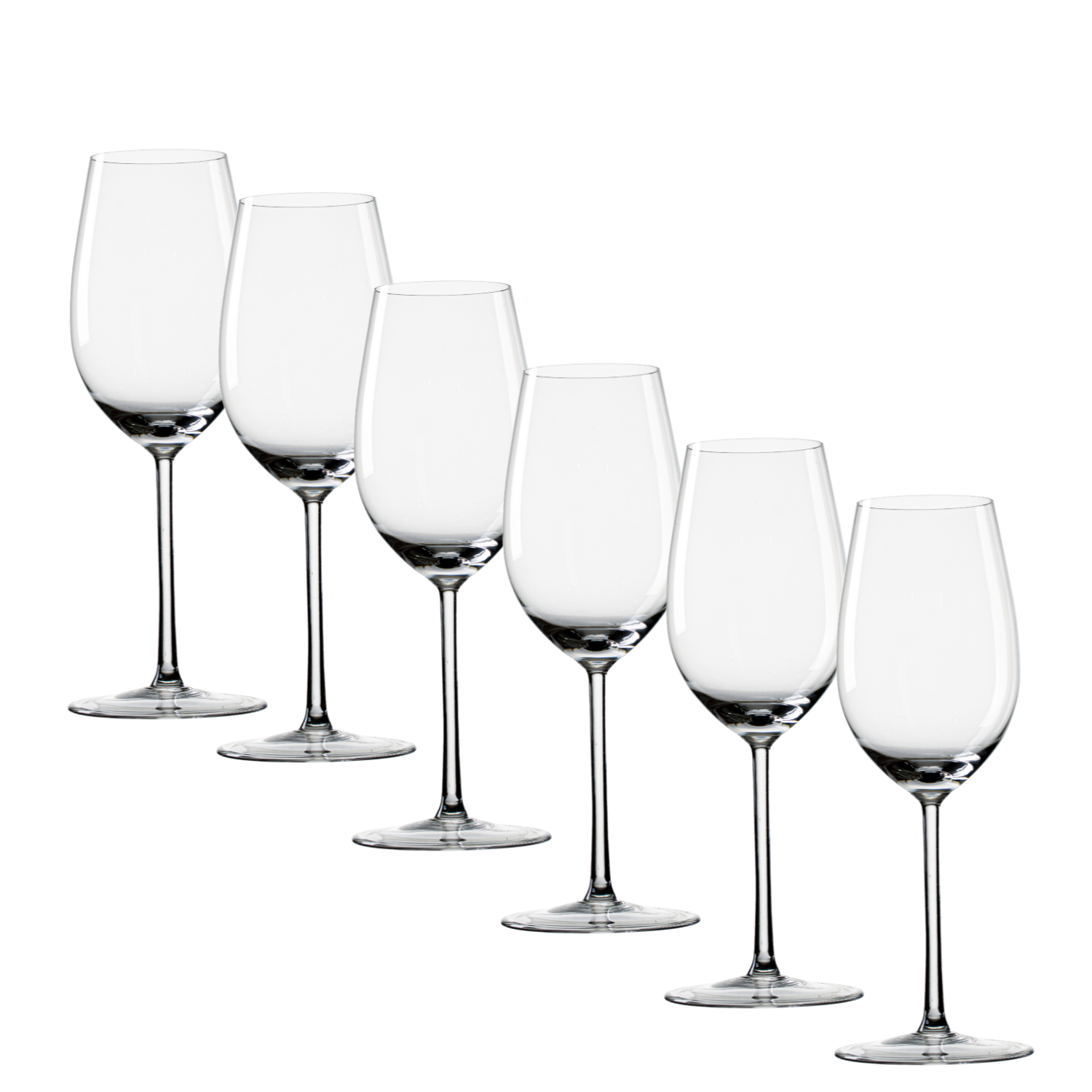Jogo de 6 Taças de Cristal Chardonnay para Vinho Mozart Crystal By Frederico Strauss - 360ml - Sinfonia