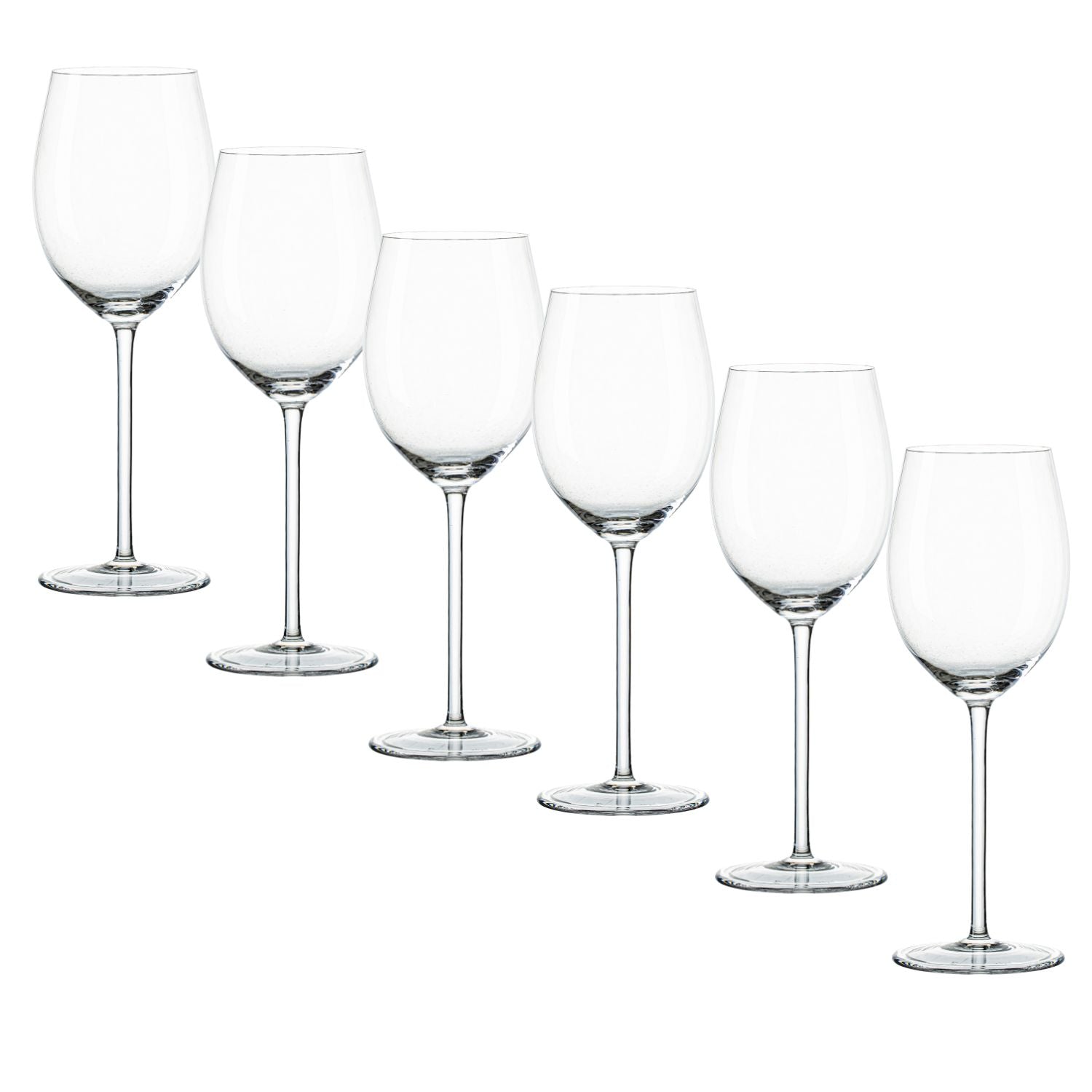 Jogo de 6 Taças de Cristal Chianti para Vinho Branco Mozart Crystal By Frederico Strauss - 350ml - Europa
