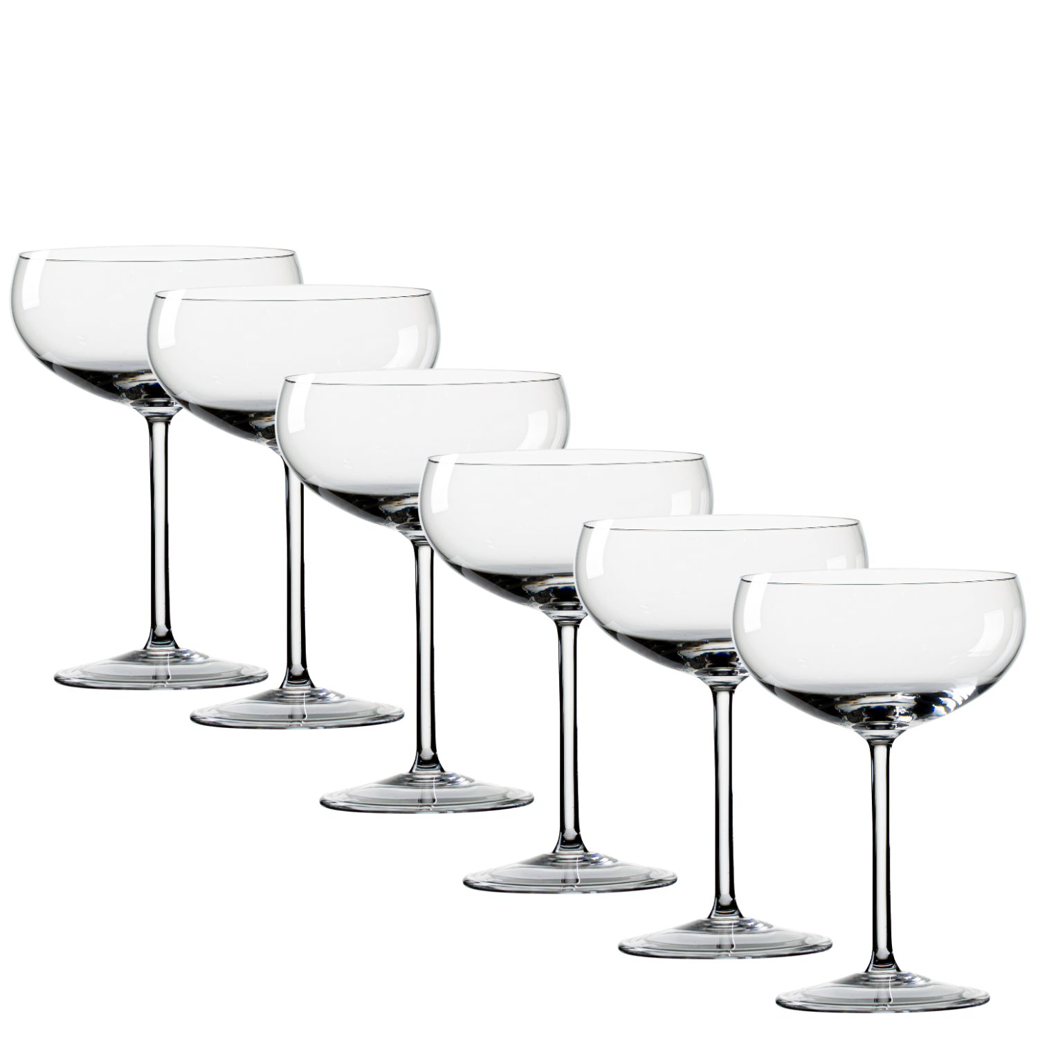 Jogo de 6 Taças de Cristal Coupé para Champagne Mozart Crystal By Frederico Strauss - 285ml - Sinfonia