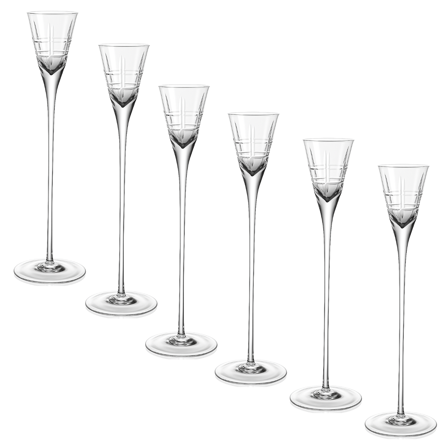 Jogo de 6 Taças de Cristal Digestiva para Licor Mozart Crystal By Frederico Strauss - 52ml - Sinfonia 48