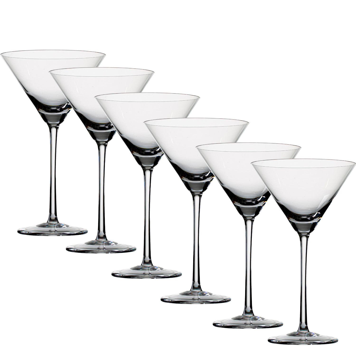 Jogo de 6 Taças de Cristal para Dry Martini Mozart Crystal By Frederico Strauss - 190ml - Sinfonia
