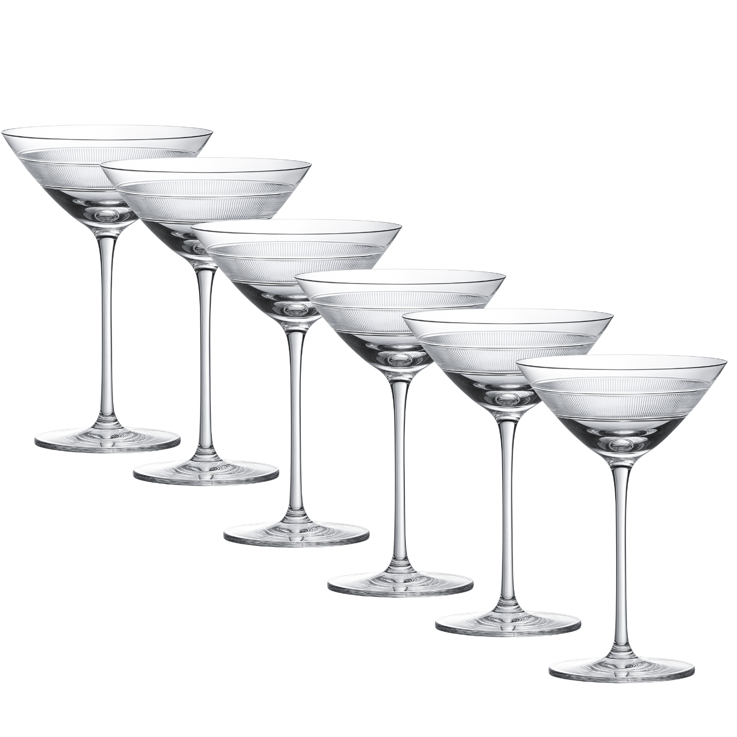 Jogo de 6 Taças de Cristal para Dry Martini Mozart Crystal By Frederico Strauss - 280ml - Country Club 07
