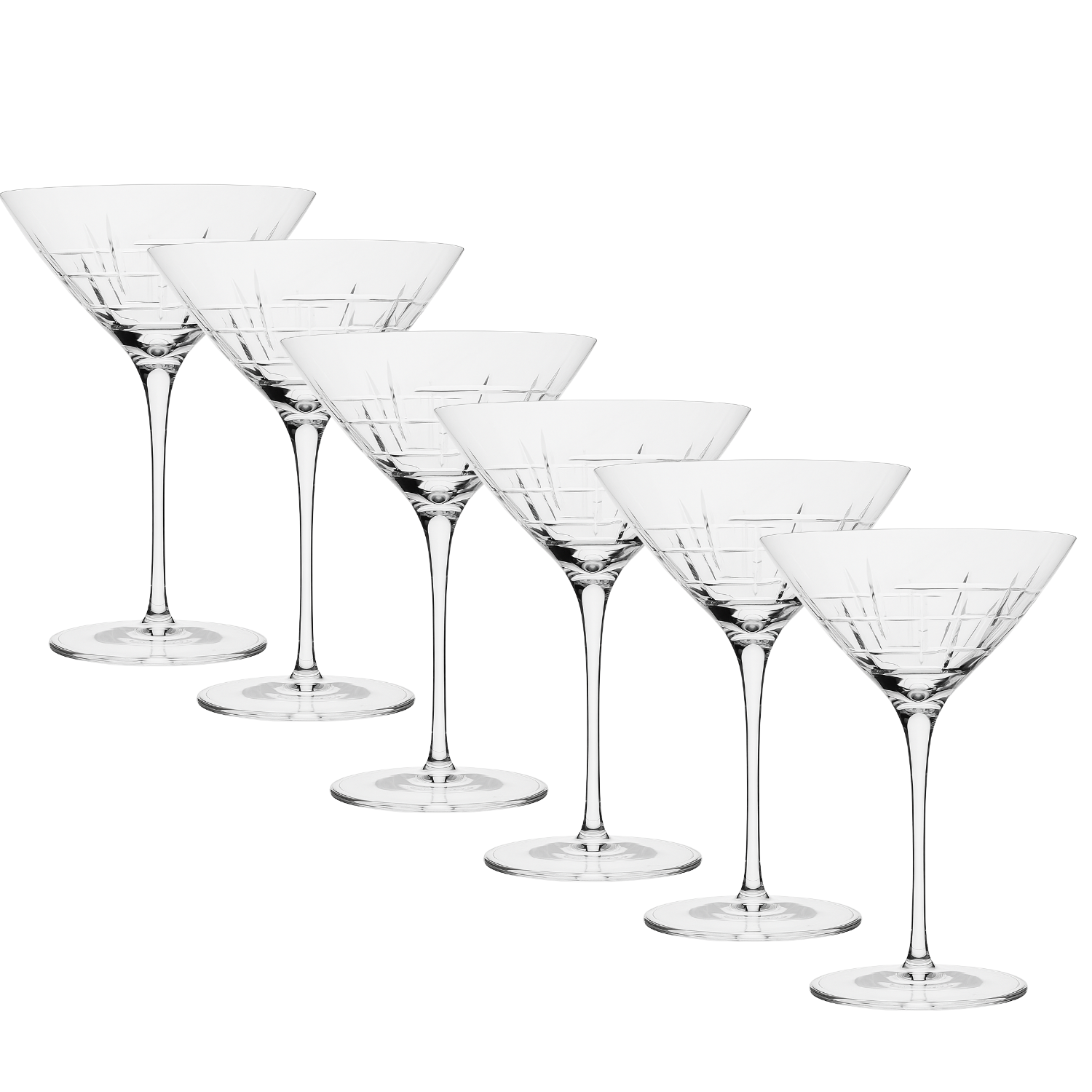 Jogo de 6 Taças de Cristal para Dry Martini Mozart Crystal By Frederico Strauss - 280ml - Country Club 30