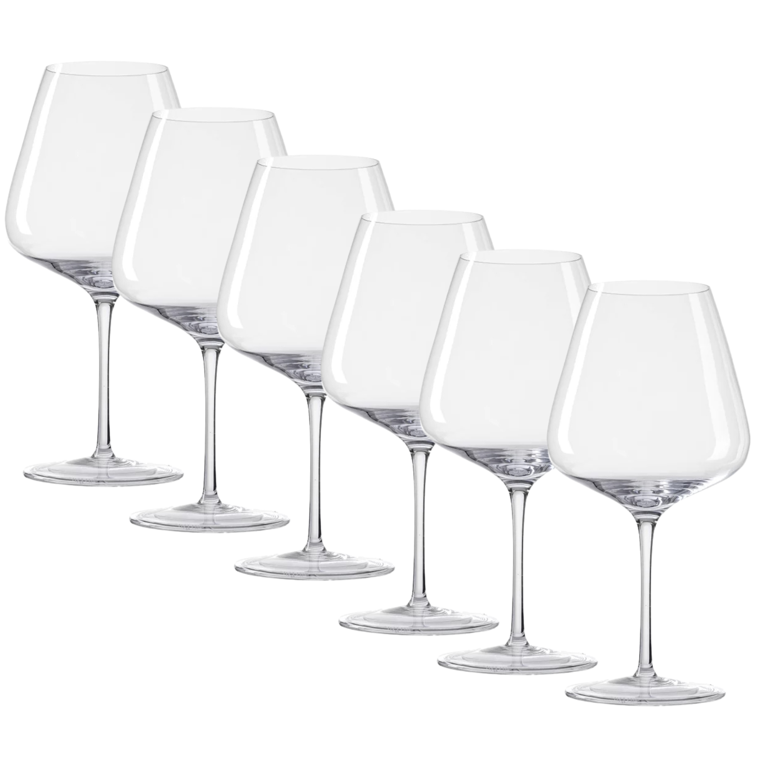 Jogo de 6 Taças de Cristal Traços Grand Blend para Vinho Tinto Mozart Crystal By Frederico Strauss - 900ml - Concerto