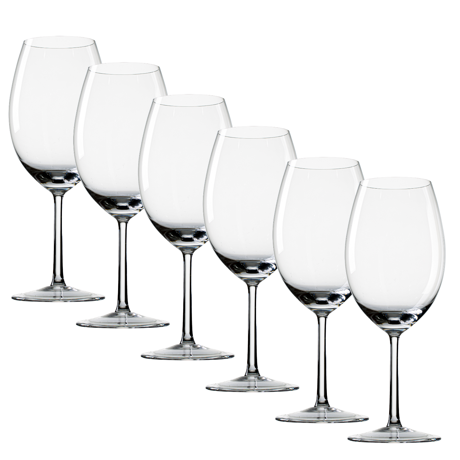 Jogo de 6 Taças de Cristal Malbec para Vinho Tinto Mozart Crystal By Frederico Strauss - 620ml - Sinfonia