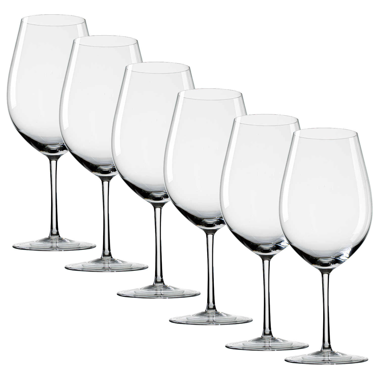 Jogo de 6 Taças de Cristal Pétrus para Vinho Tinto Mozart Crystal By Frederico Strauss - 1230ml - Sinfonia