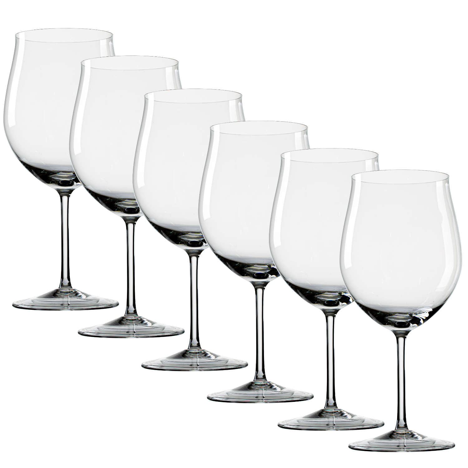 Jogo de 6 Taças de Cristal Romanée Conti para Vinho Mozart Crystal By Frederico Strauss - 1050ml - Sinfonia