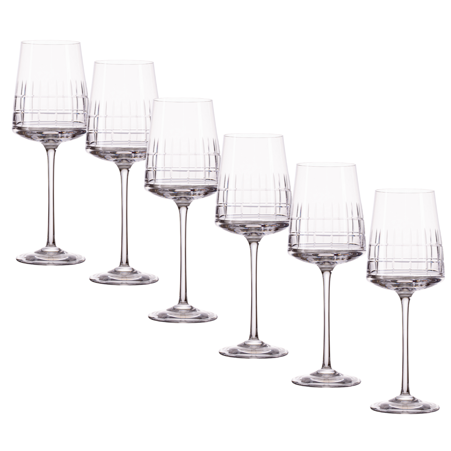 Jogo de 6 Taças de Cristal para Vinho Branco Mozart Crystal By Frederico Strauss - 350ml - Amaité Deluxe
