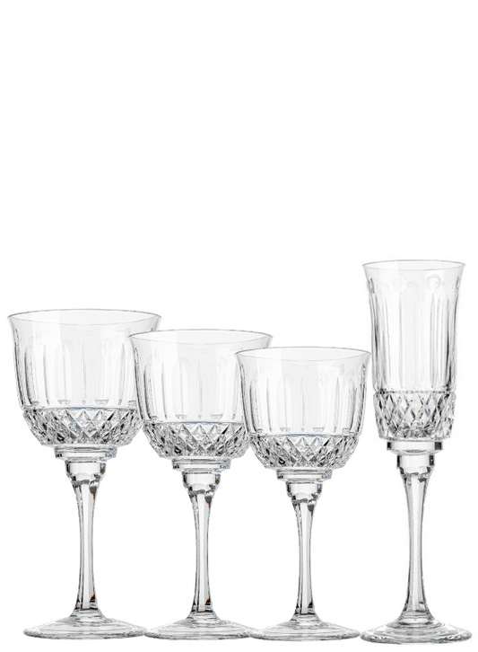 Jogo de 30 Peças (Água, Vinho Tinto, Vinho Branco, Licor e Champanhe)