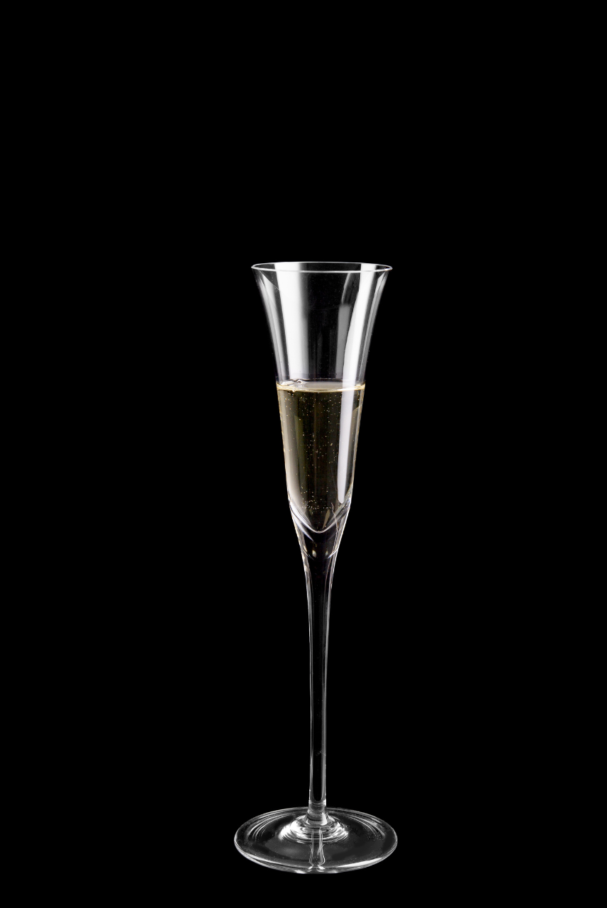 Jogo de 6 Taças de Cristal Santa Catarina para Champagne Mozart Crystal By Frederico Strauss - 150ml - Sinfonia