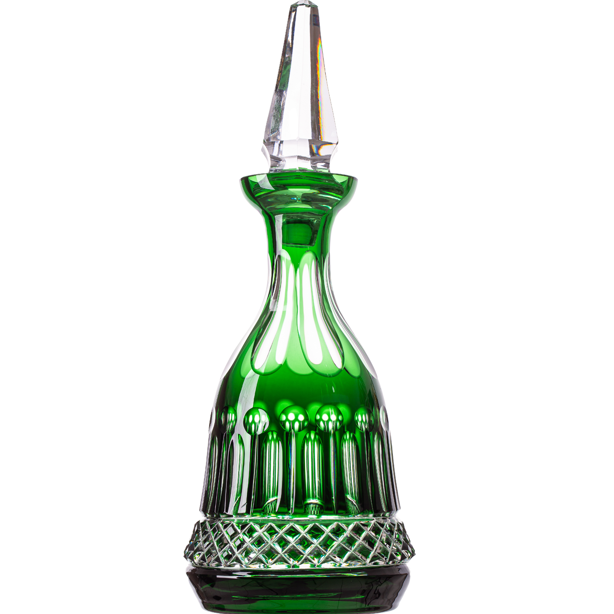 Licoreira de Cristal Lapidado 69 Verde Escuro Mozart Crystal By Frederico Strauss
