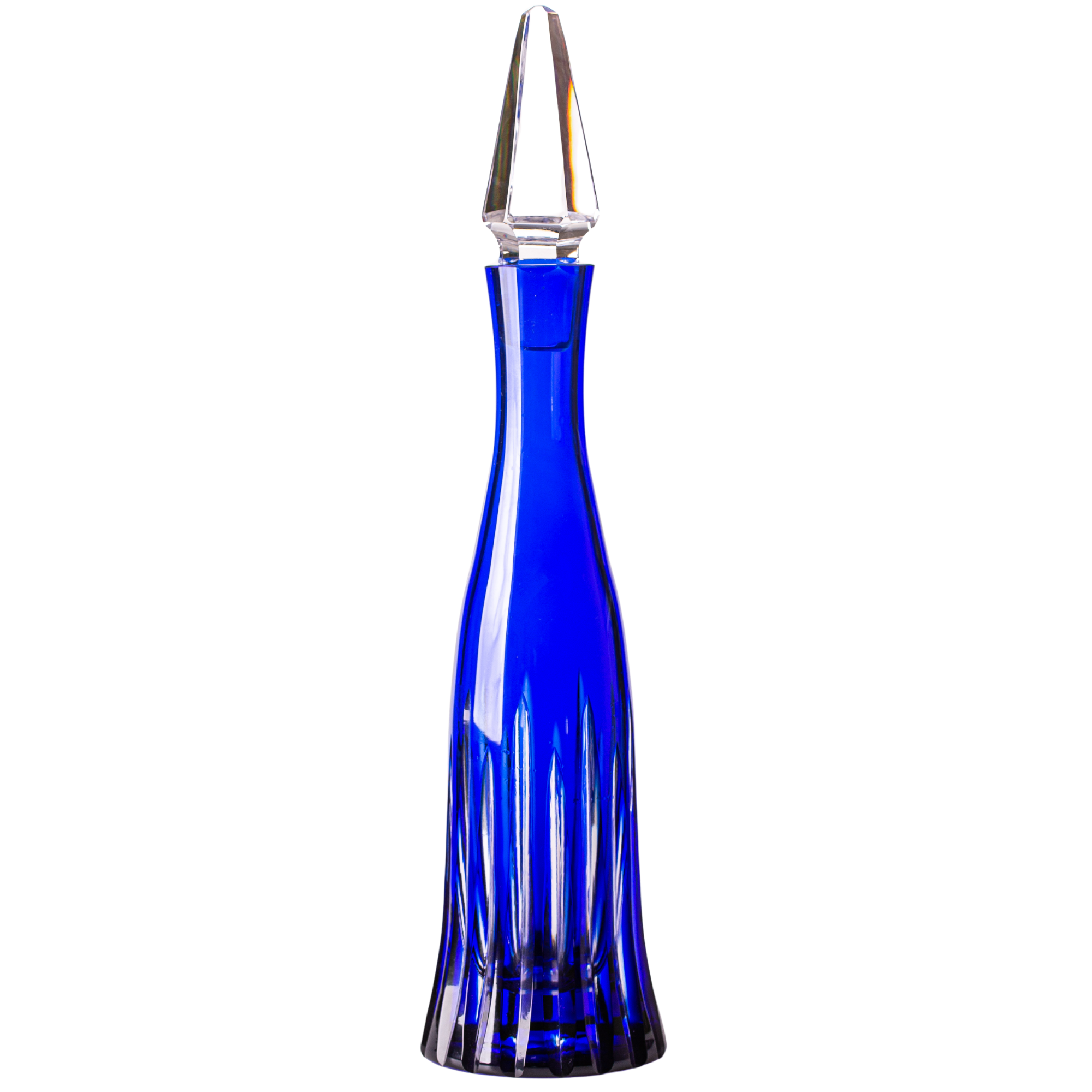 Licoreira de Cristal Vivaldi Lapidado 66 Azul Escuro Mozart Crystal By Frederico Strauss