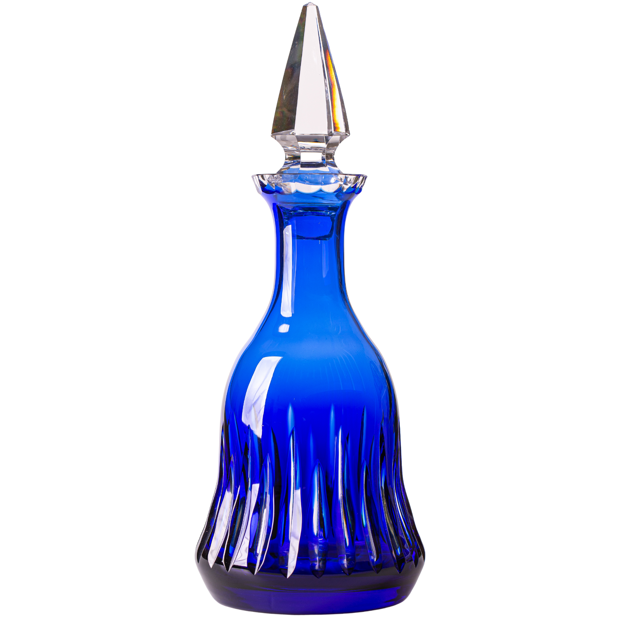 Licoreira de Cristal Vivaldi Lapidado 66 Azul Escuro Mozart Crystal By Frederico Strauss