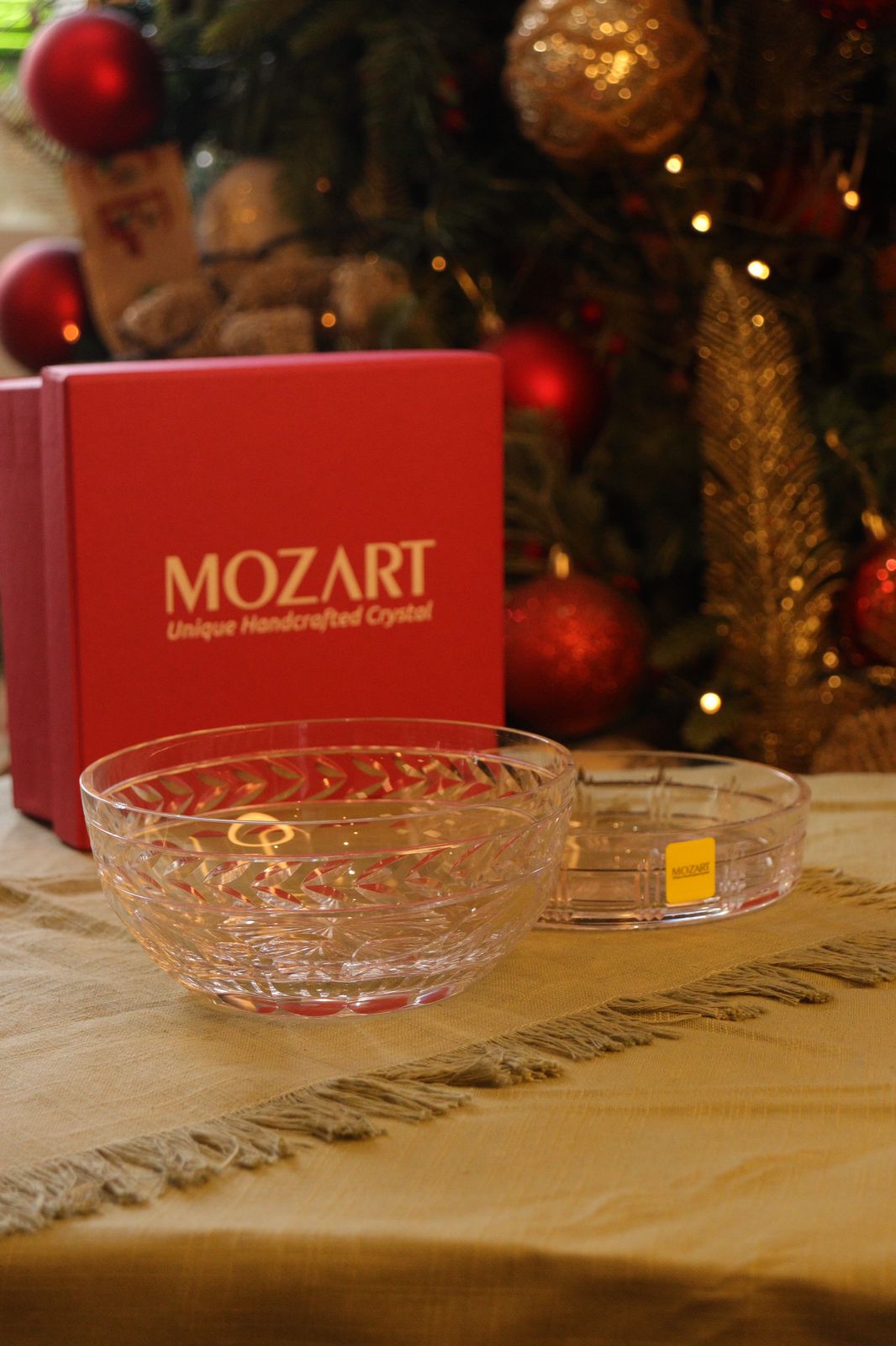 Porta Garrafa de Cristal com Caixa Presente Mozart Crystal By Frederico Strauss