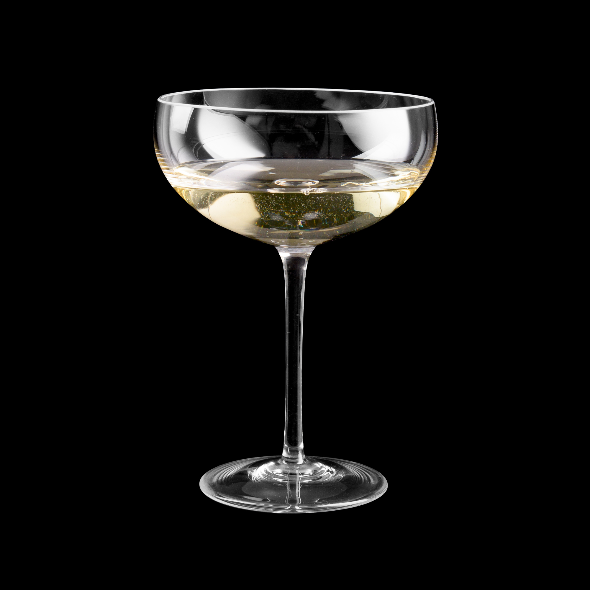 Jogo de 6 Taças de Cristal Coupé Vivaldi para Champagne Mozart Crystal By Frederico Strauss
