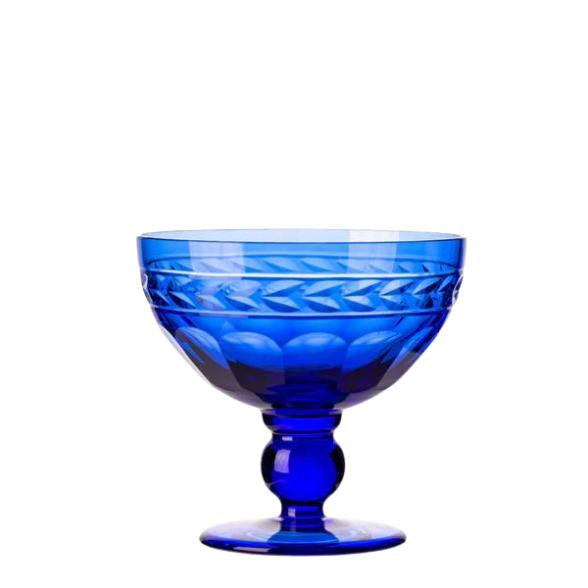 Outlet | Taça de Cristal Ecológico para Sobremesa Azul Escuro Mozart Crystal By Frederico Strauss