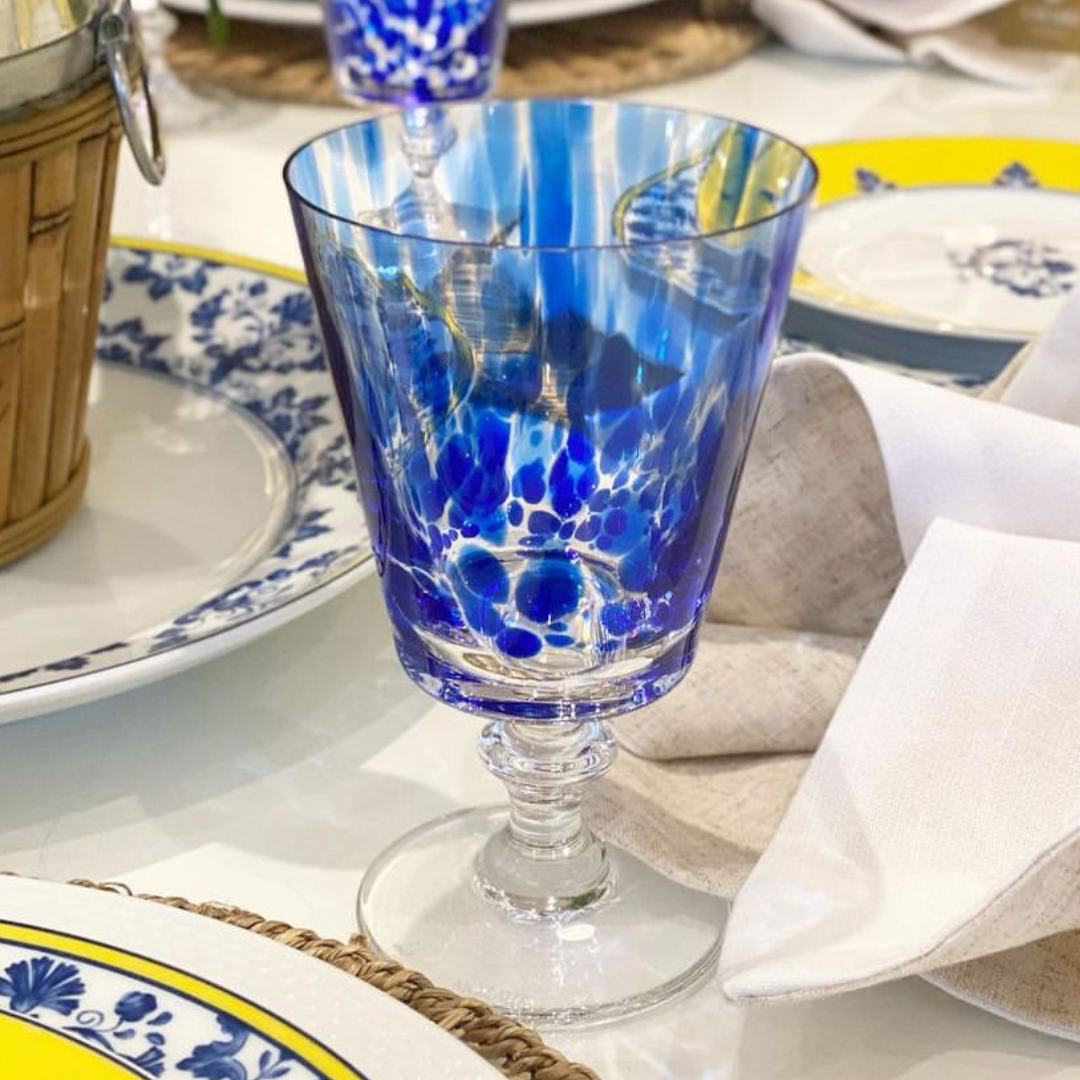 Taça de Cristal Casual Murano Colors Azul Mozart Crystal By Frederico Strauss
