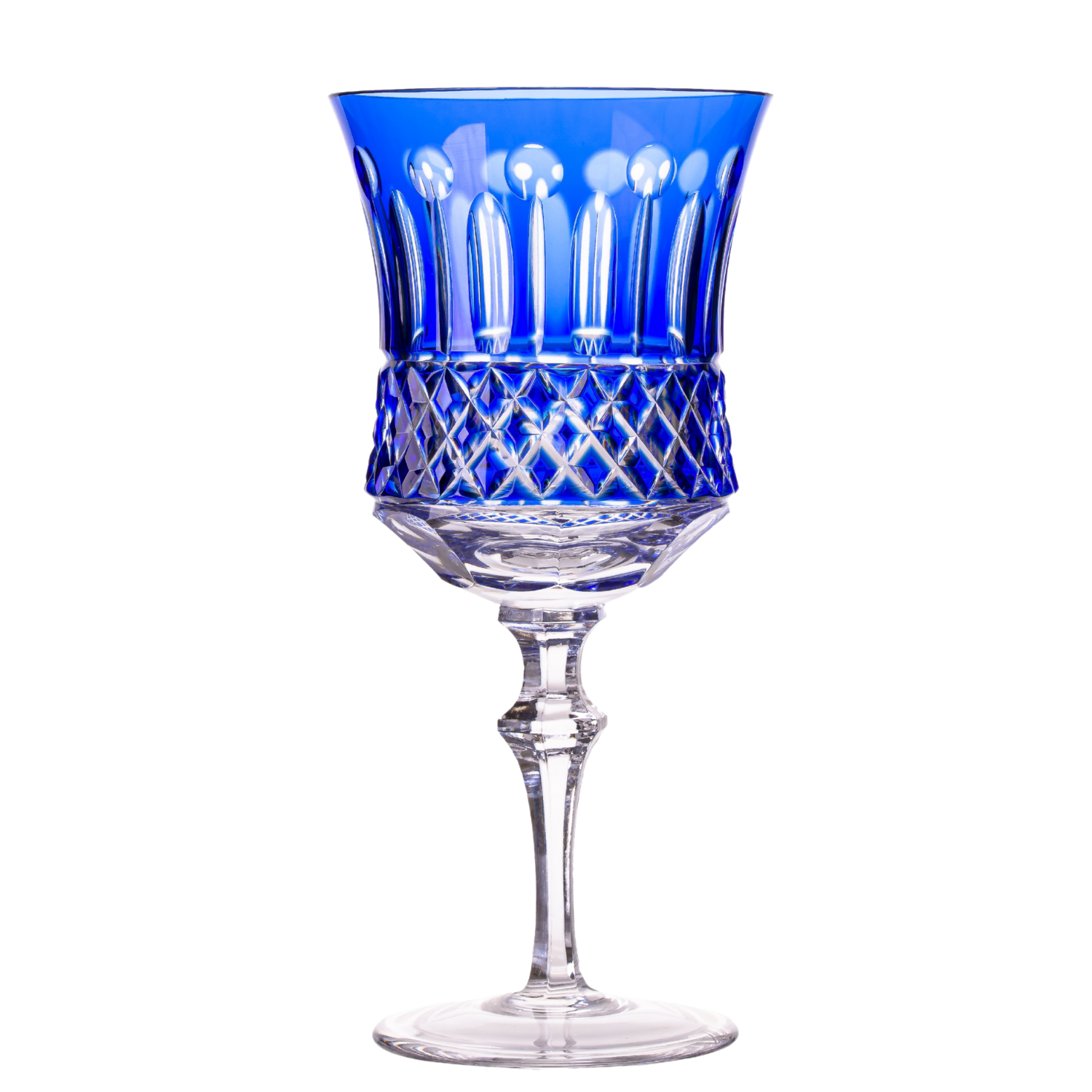 Taça de Cristal Flauta para Água Overlay Lapidado 69 Mozart Crystal By Frederico Strauss