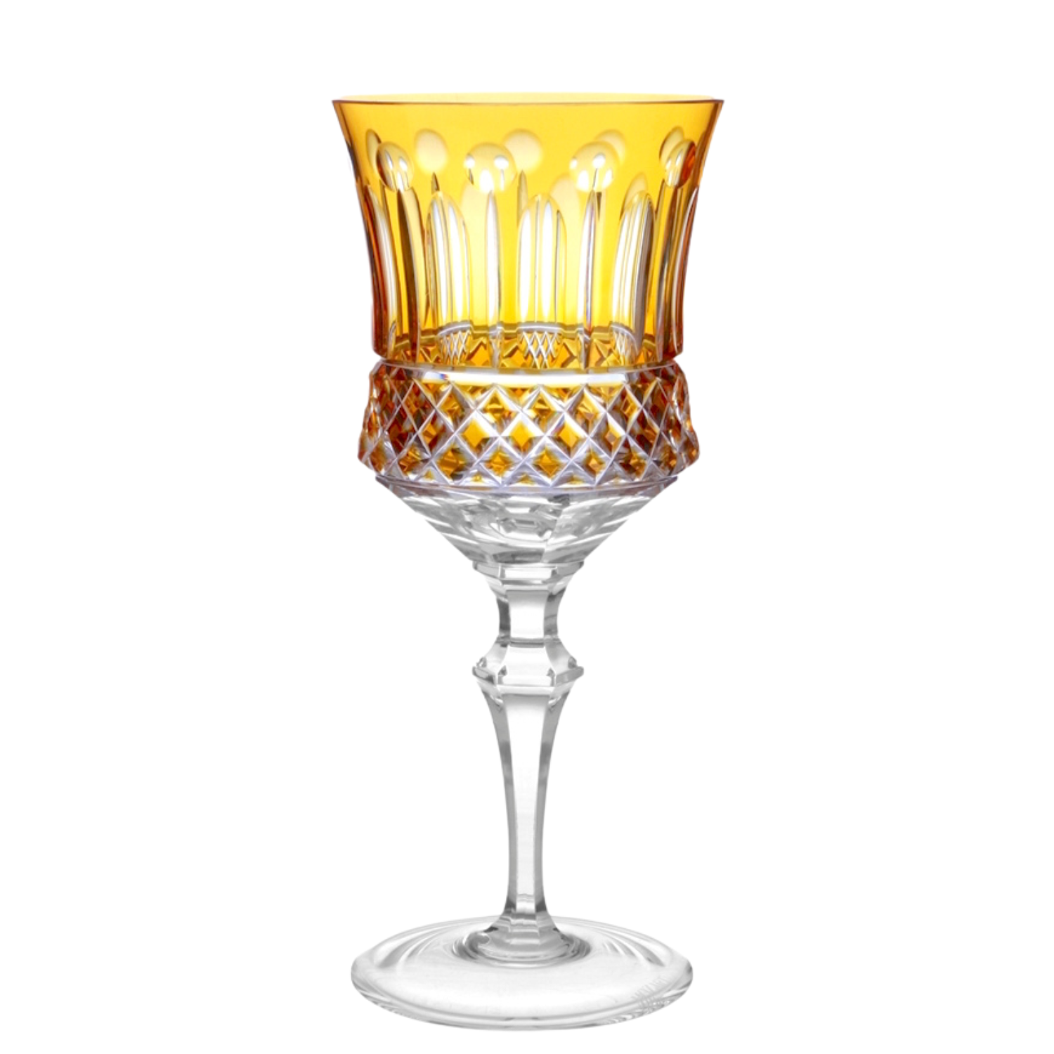 Taça de Cristal Flauta para Água Overlay Lapidado 69 Mozart Crystal By Frederico Strauss