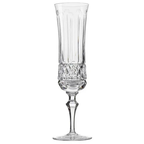 Jogo de 6 Taças de Cristal Flauta para Champagne com Caixa Presente Mozart Crystal By Frederico Strauss