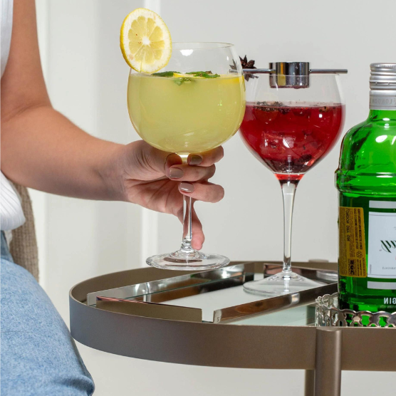 Jogo de 2 Taças de Cristal Gold para Gin Mozart Crystal By Frederico Strauss - 760ml - Sinfonia