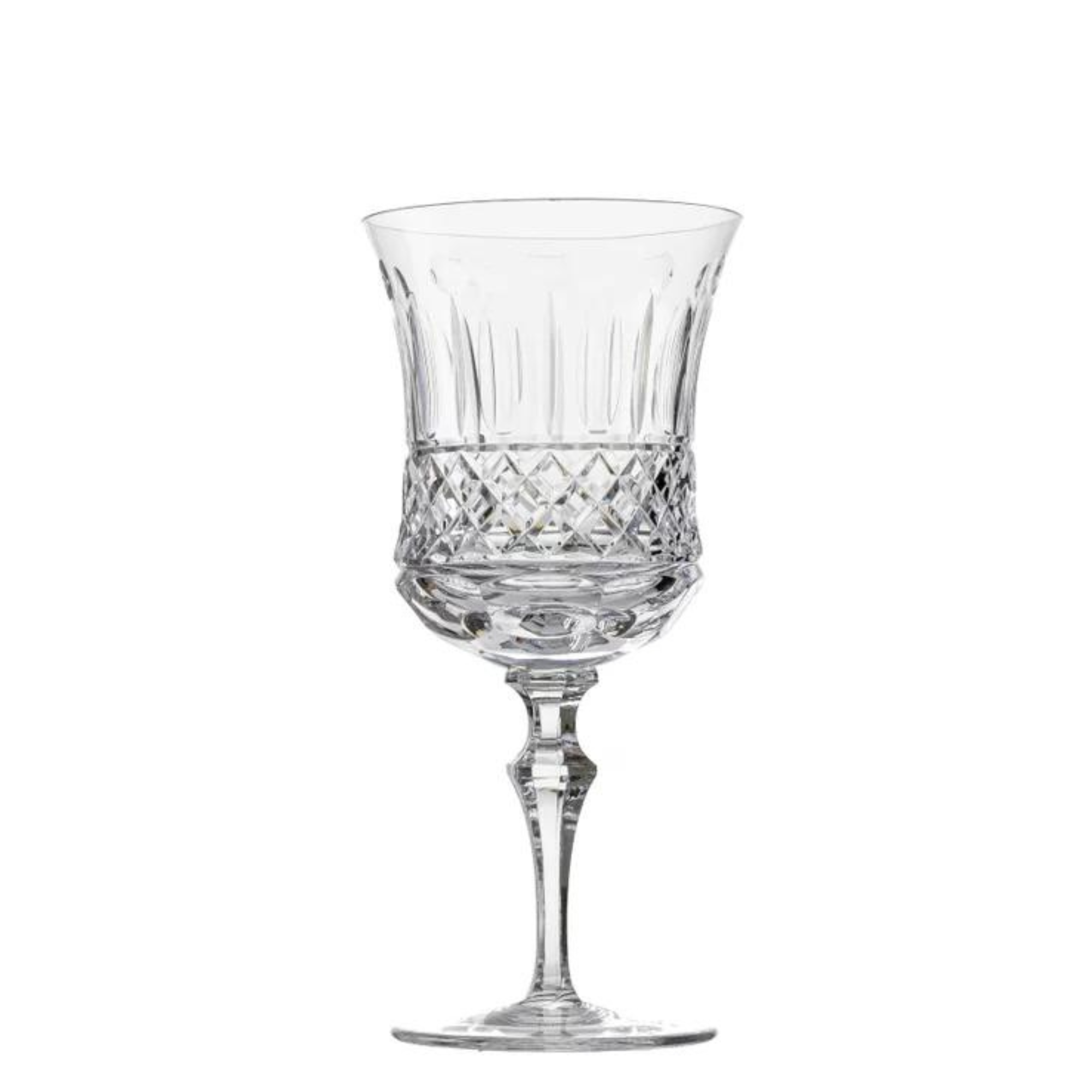 Jogo de 6 Taças de Cristal Flauta para Vinho Branco Mozart Crystal By Frederico Strauss Lapidado 69