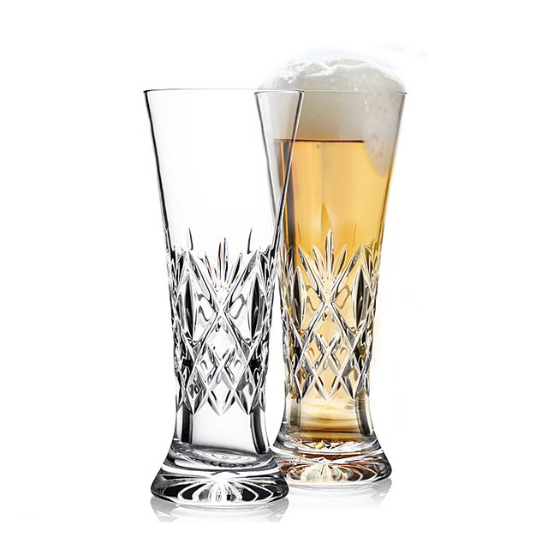 Jogo de 2 Tulipas de Cristal para Cerveja Weiss Imperial Lapidado Mozart Crystal By Frederico Strauss