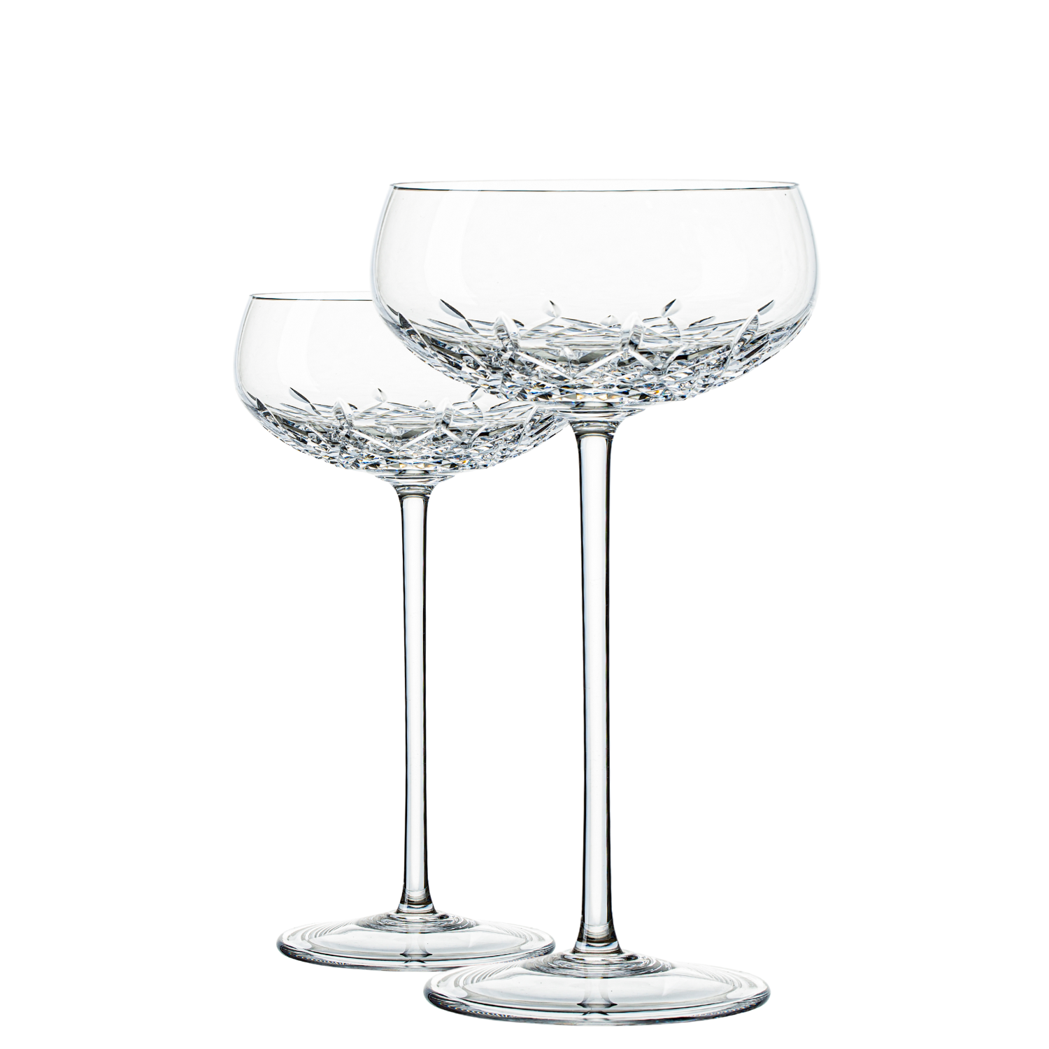 Jogo de 2 Taças de Cristal Coupé Bartender Balneário para Champanhe Mozart Crystal By Frederico Strauss - Sinfonia 01