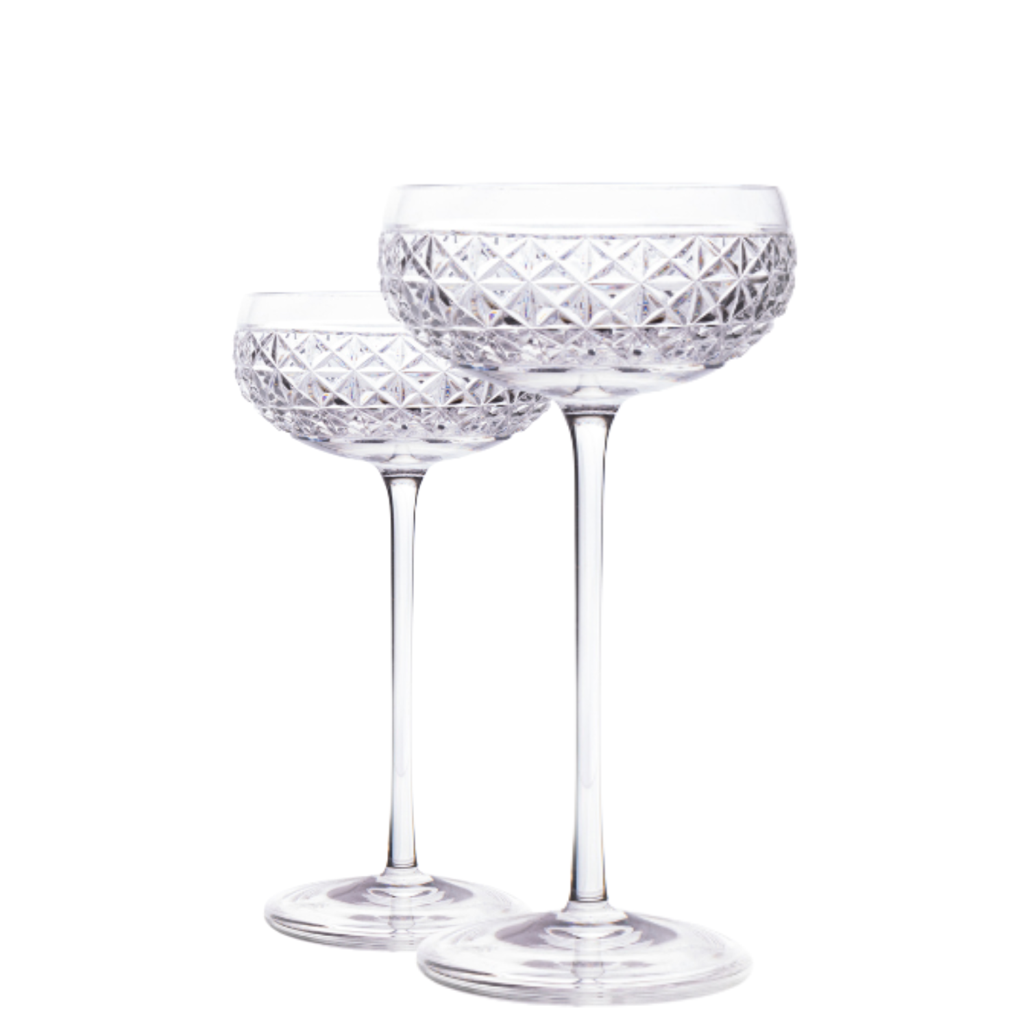 Jogo de 2 Taças de Cristal Coupé Bartender Balneário para Champanhe Mozart Crystal By Frederico Strauss - Sinfonia 04