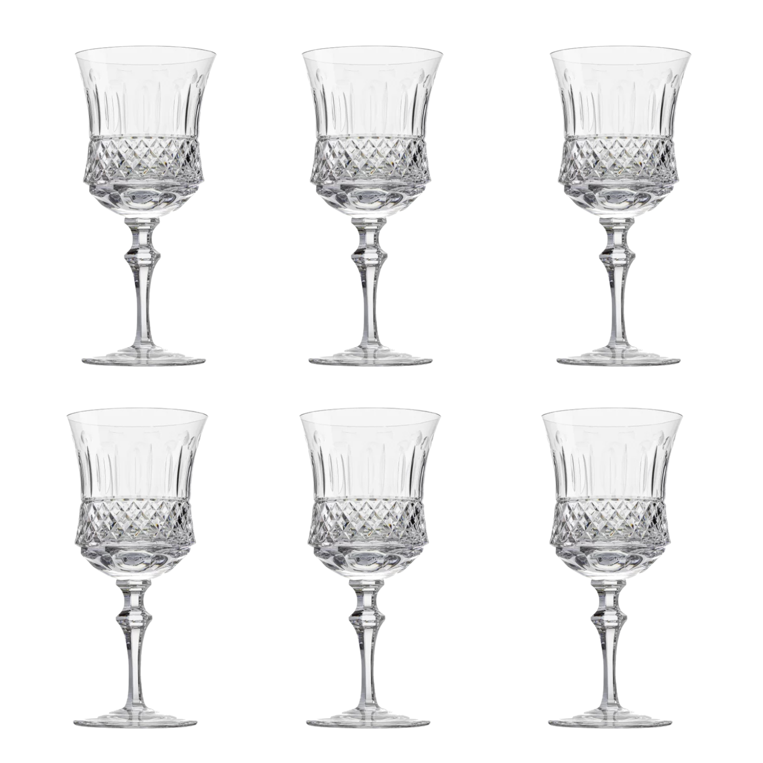 Jogo de 6 Taças de Cristal para Vinho Tinto Mozart Crystal By Frederico Strauss - 345ml - Flauta 69