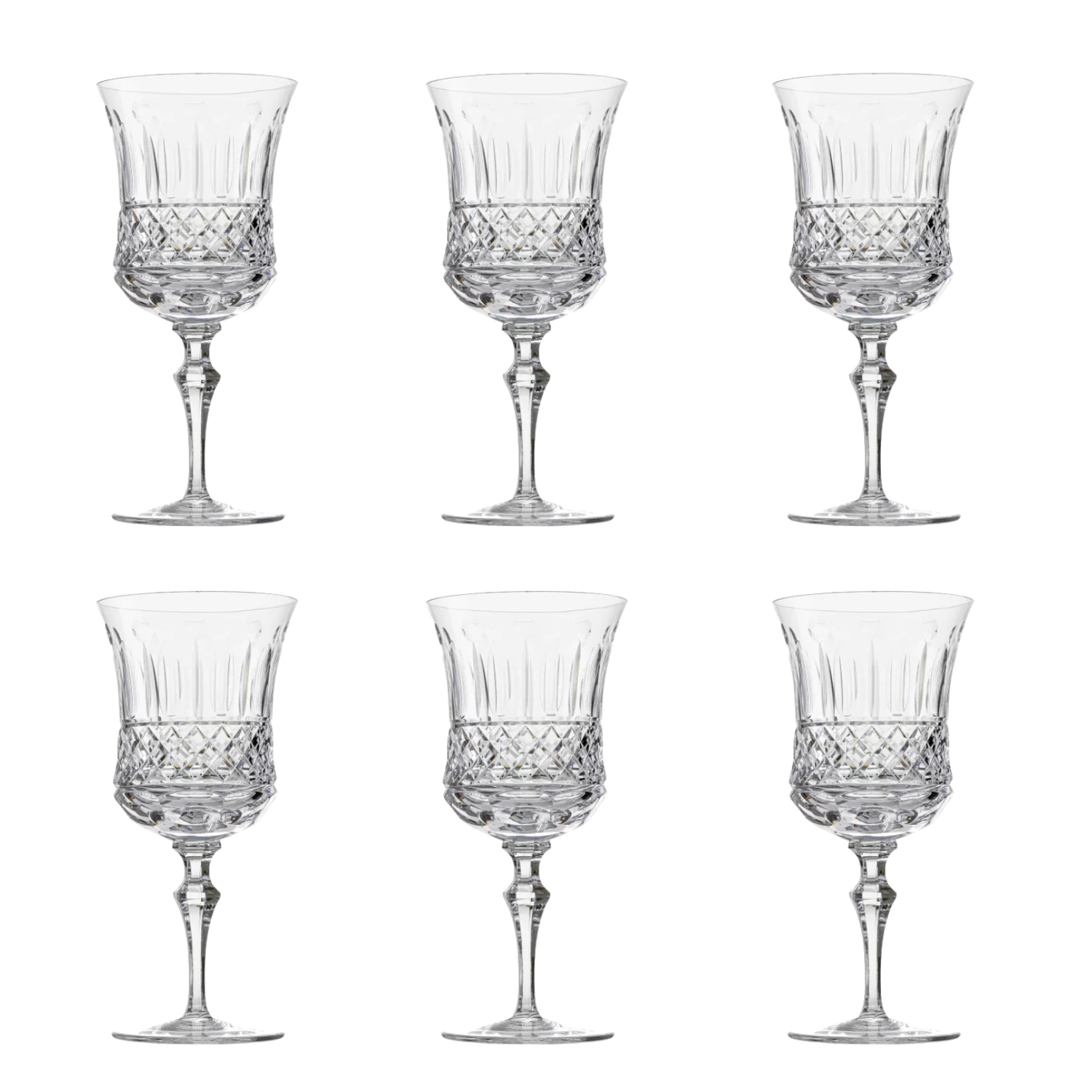 Jogo de 6 Taças de Cristal para Vinho Branco Mozart Crystal By Frederico Strauss - 270ml - Flauta 69